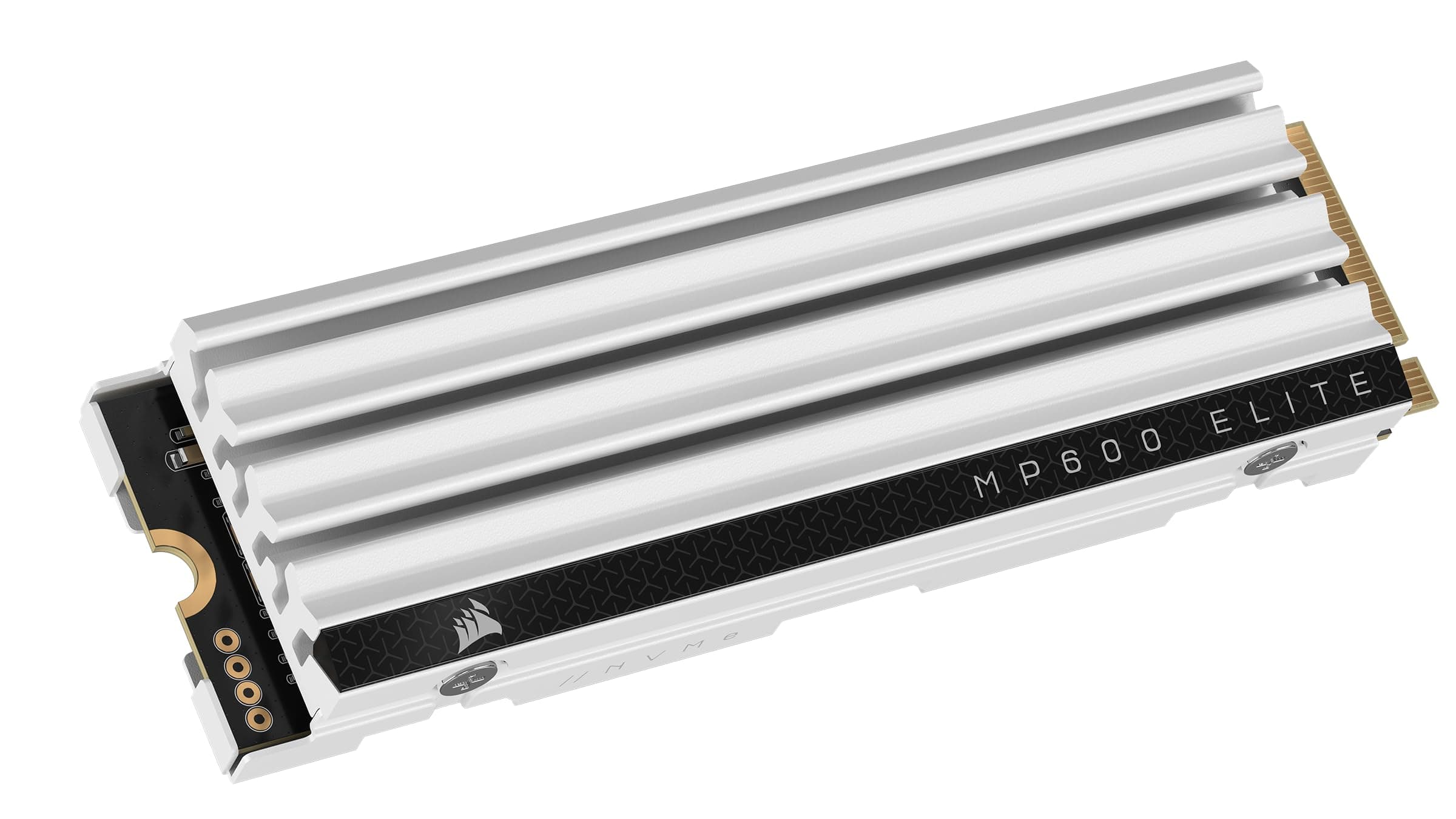 Corsair MP600 Elite 1TB M.2 PCIe Gen4 x4 NVMe SSD - Optimiert für PS5 - Inklusive Kühlkörper - M.2 2280 - Bis zu 7.000MB/Sek. Sequentielles Lesen - High-Density 3D TLC NAND - Weiß Bild 3