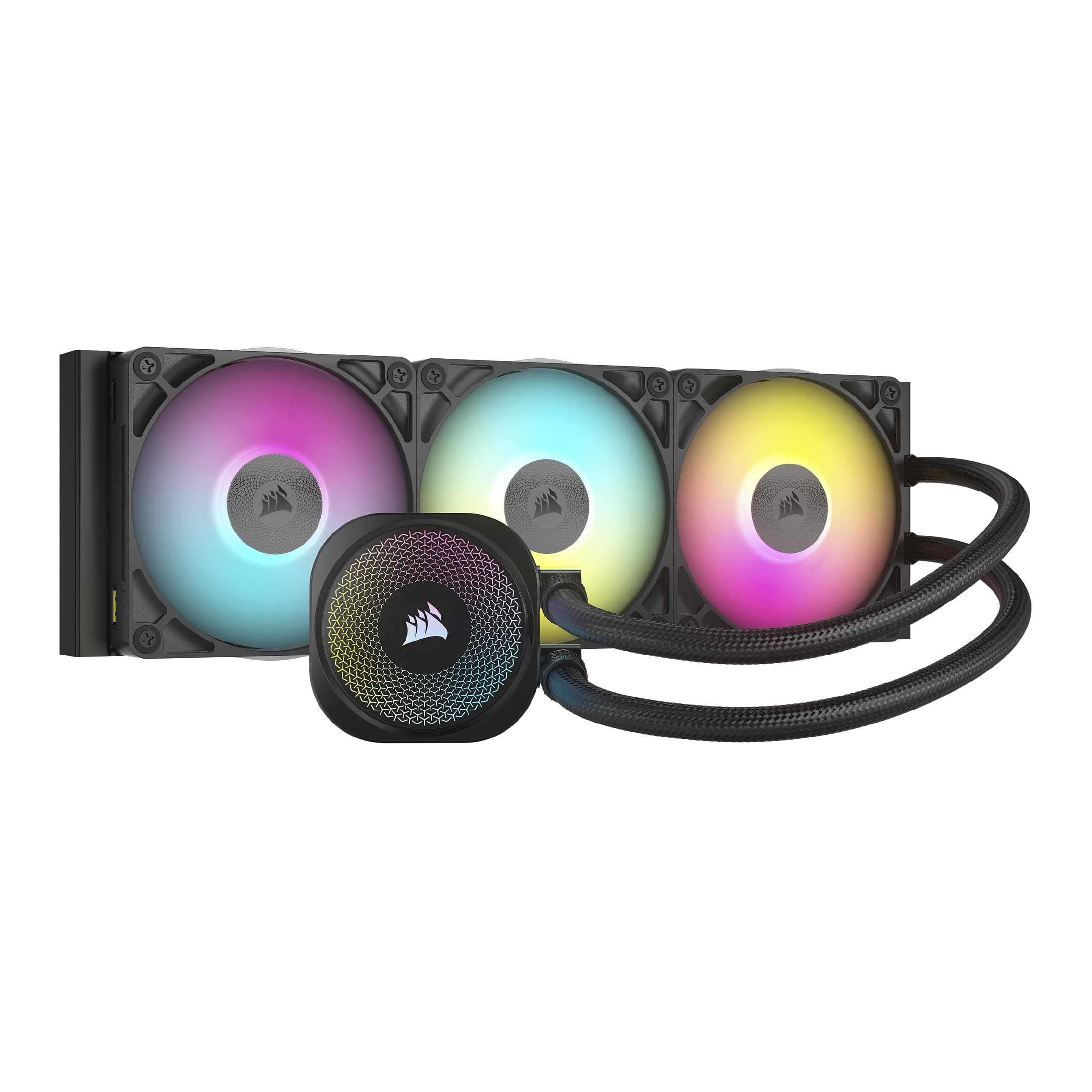 CORSAIR iCUE LINK TITAN 360 RX RGB Flüssig-CPU-Kühler – Schwarz | 360mm AIO, 3x RX120 RGB-Lüfter Inklusive, Geeignet Für Intel LGA 1851/1700, AMD AM5/AM4, Inklusive iCUE LINK System Hub Bild 3