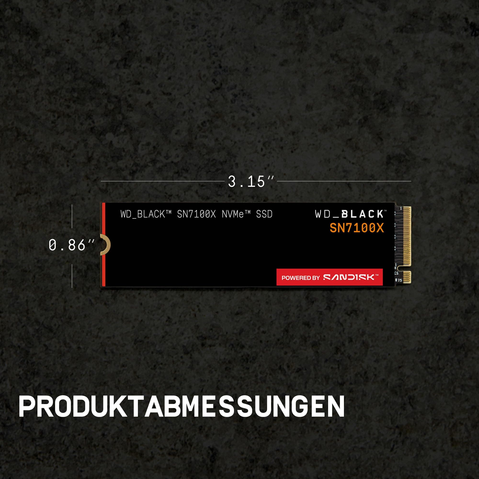 WD_Black SN7100X NVMe SSD 2 TB (Speicher mit Lesegeschwindigkeiten bis zu 7.250 MB/s, Offiziell lizenzierter Speicher für ROG Xbox Ally (X) und PC, PCIe Gen4, 1 Monat Xbox Game Pass Ultimate) SSD 2TB Bild 7