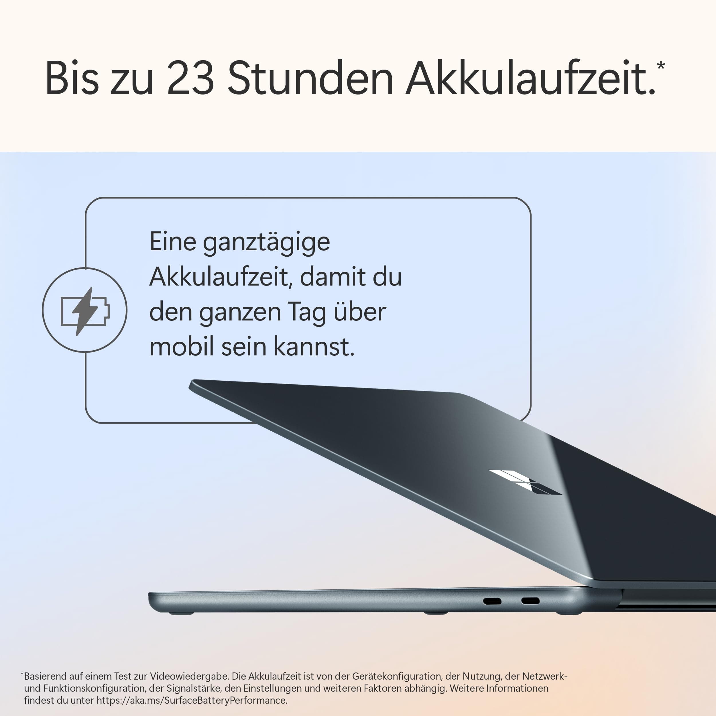 Microsoft Surface Laptop | Copilot+ PC | 13” LCD Touchscreen | Snapdragon® X Plus | 16GB RAM | 512GB Speicher | Neuestes Modell | Ozean Ozean 16GB RAM | 512GB Speicher Bild 3