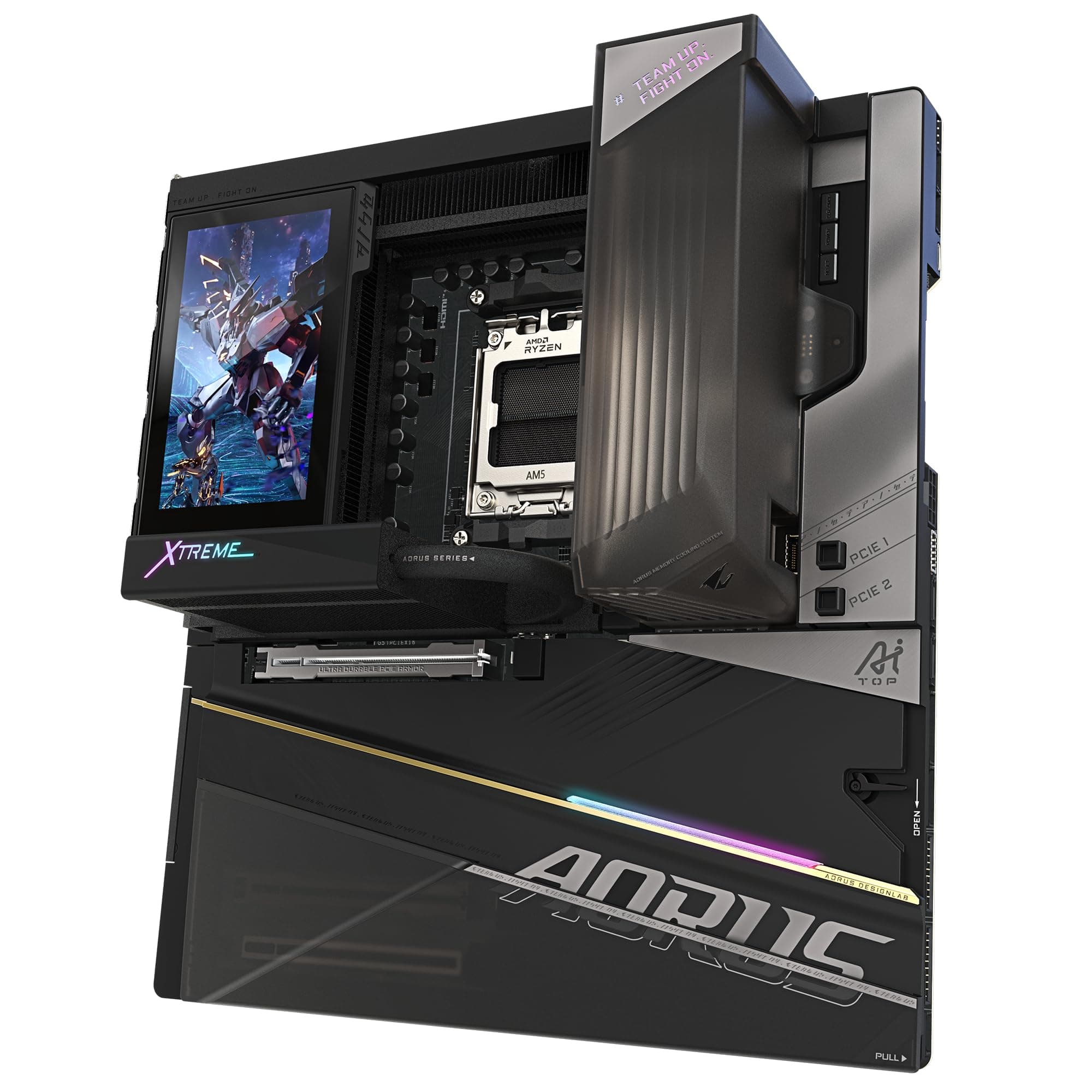 GIGABYTE X870E AORUS Xtreme X3D AI TOP Mainboard - Unterstützt AMD Ryzen 9000 Serie CPUs, 24+2+2-Phasen-VRM, bis zu 9000MHz DDR5 (O.C.), 2xPCIe 5.0 M.2 + 3xPCIe 4.0 M.2, Wi-Fi 7, 10GbE LAN, USB 4 Bild 5