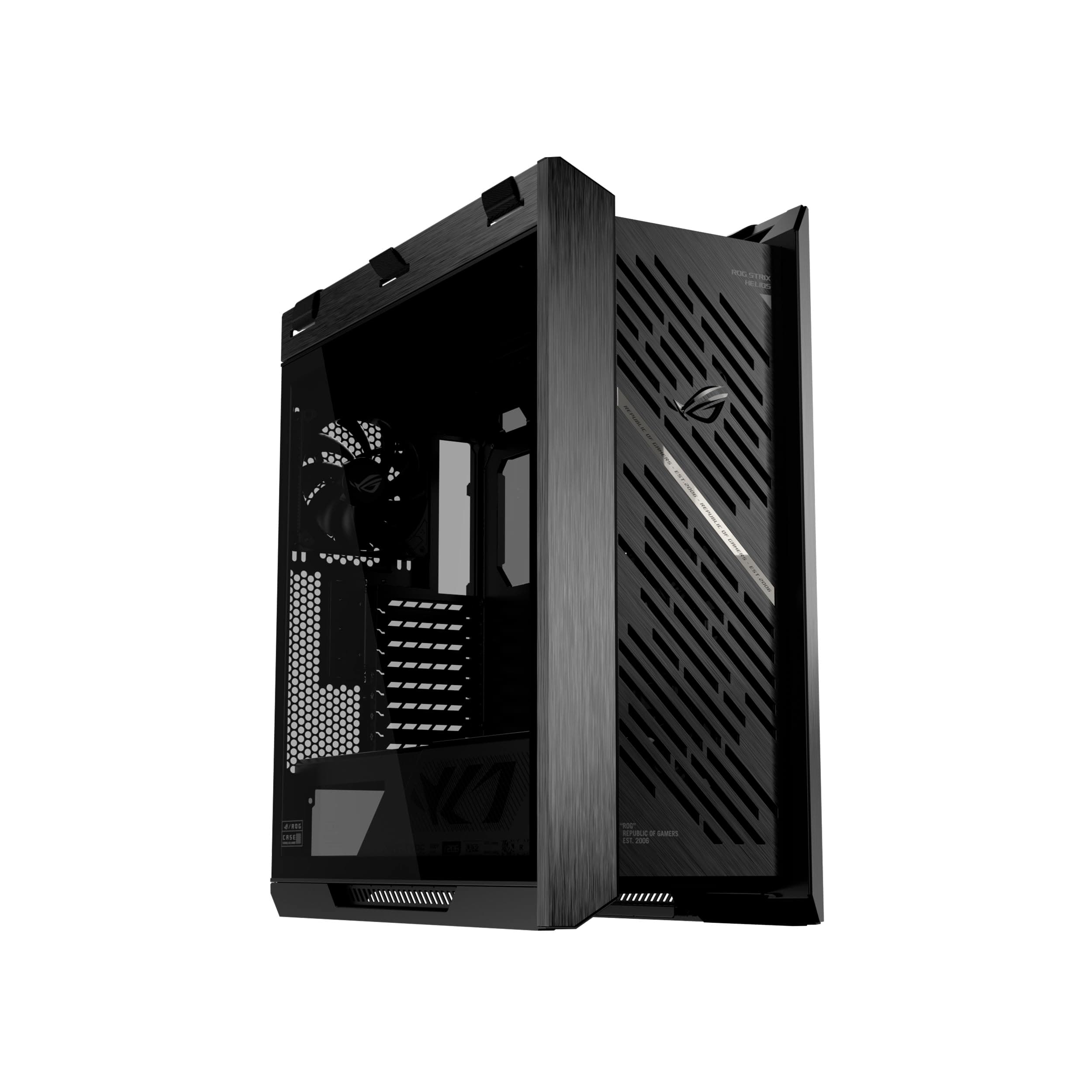 ASUS ROG Strix Helios II EATX Mid-Tower Gaming PC Gehäuse (Seitenteile aus gehärtetem Glas, 4X vorinstallierte 140 x 28 mm Lüfter, GPU bis zu 450 mm, 420-mm-Radiatorhalterung) | Schwarz Bild 2