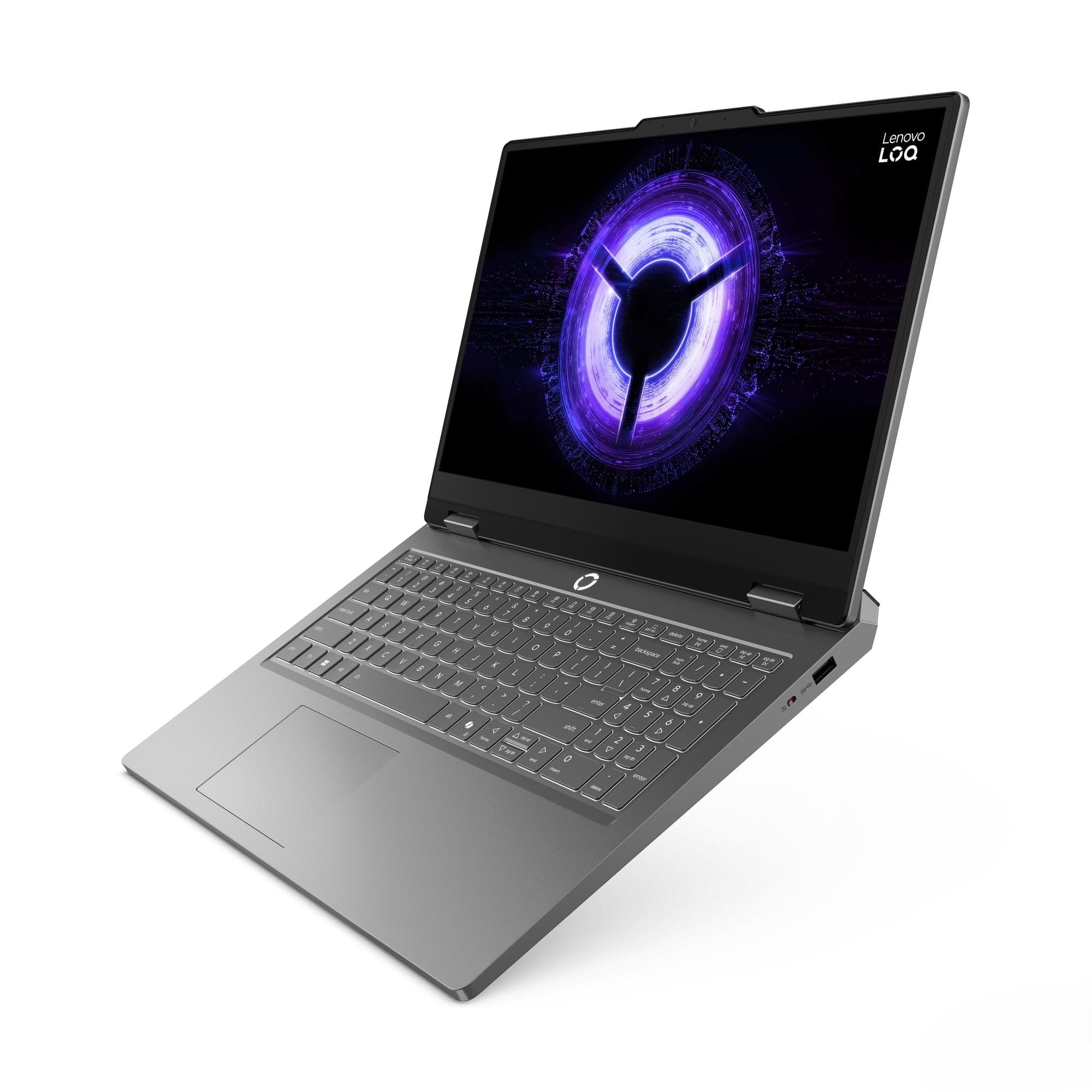 Lenovo LOQ Essential Gaming AI Laptop | 15.6" FHD 144Hz | NVIDIA GeForce RTX 5050 | Intel Core i5-13450HX | 16GB RAM | 512GB SSD | Windows 11 | QWERTZ | Weiss-beleuchtet | Grau | 3 Monate Game Pass Bild 4