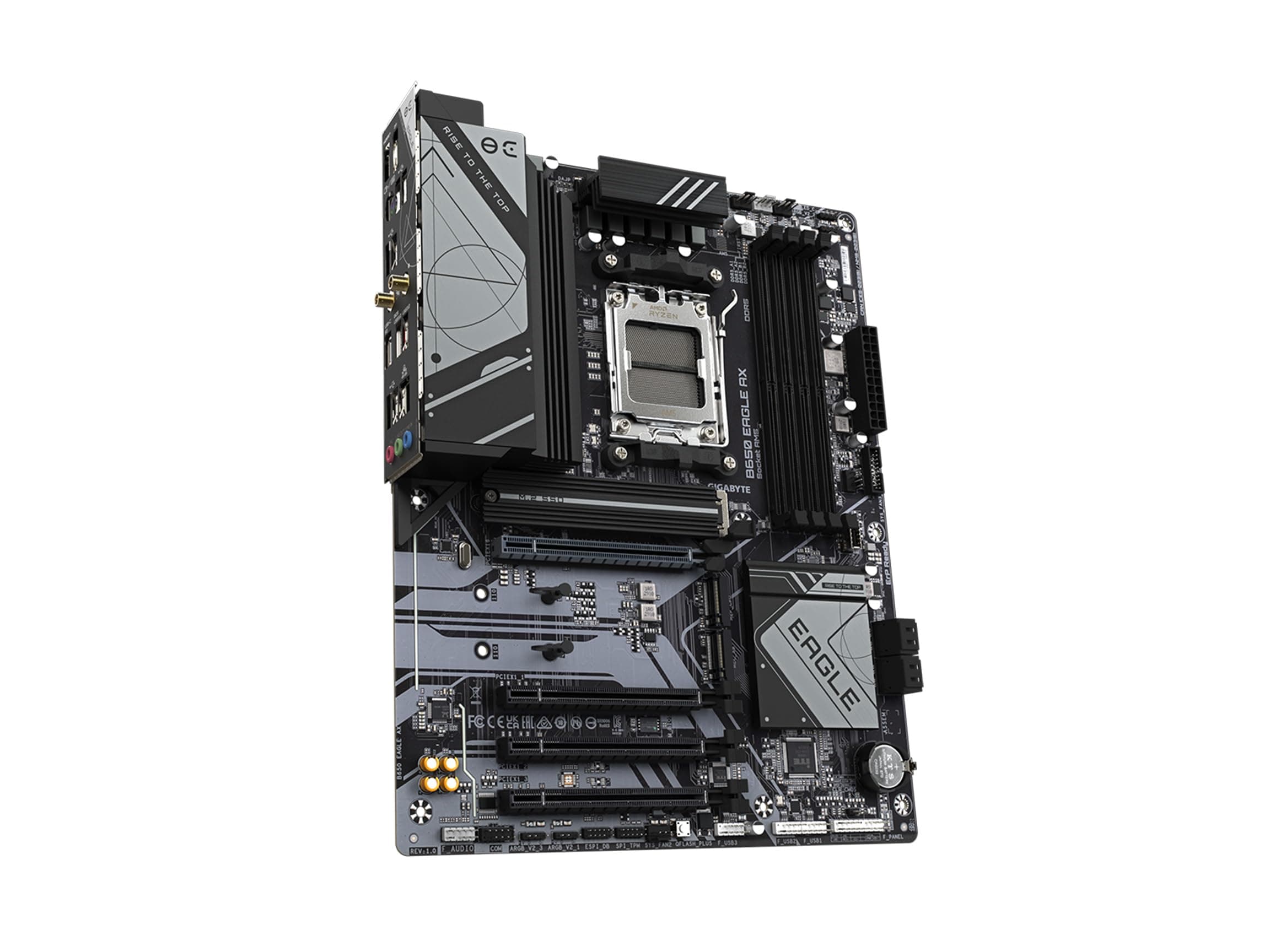 GIGABYTE B650 Eagle AX AM5 LGA 1718 AMD B650 ATX, DDR5 Triple M.2, PCIe 5.0, USB 3.2 Gen2x2 Type-C, AMD Wi-Fi 6E, Realtek GbE LAN Bild 5