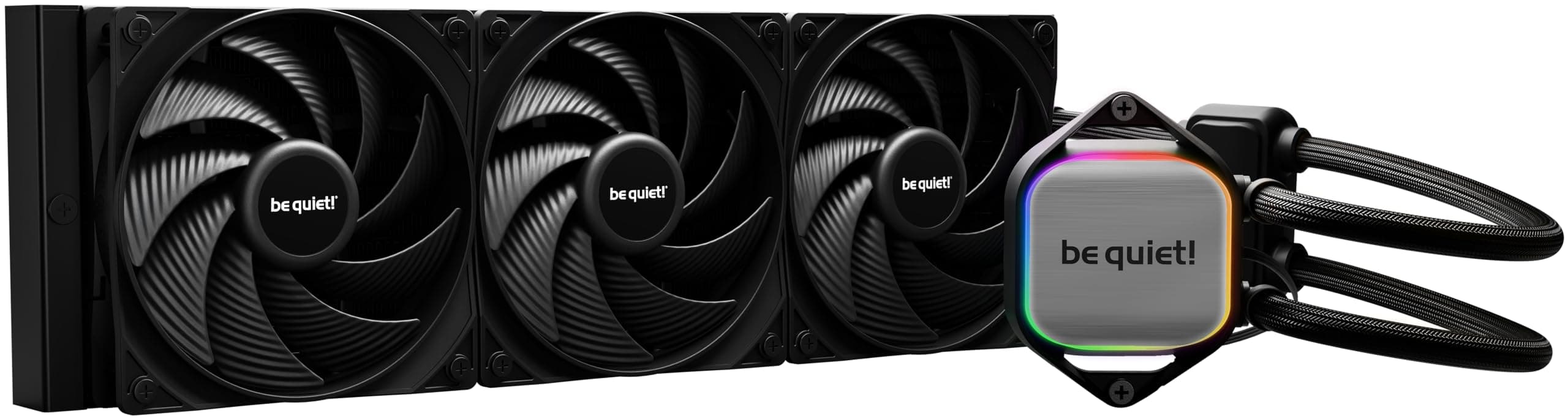 be quiet! Pure Loop 2 360mm All-in-One Wasserkühlung für übertaktete AMD/Intel Systeme, 3x Pure Wings 3 PWM high-speed Lüfter, hoher statischer Druck, doppelt entkoppelte PWM-Pumpe mit ARGB, BW019 Bild 2