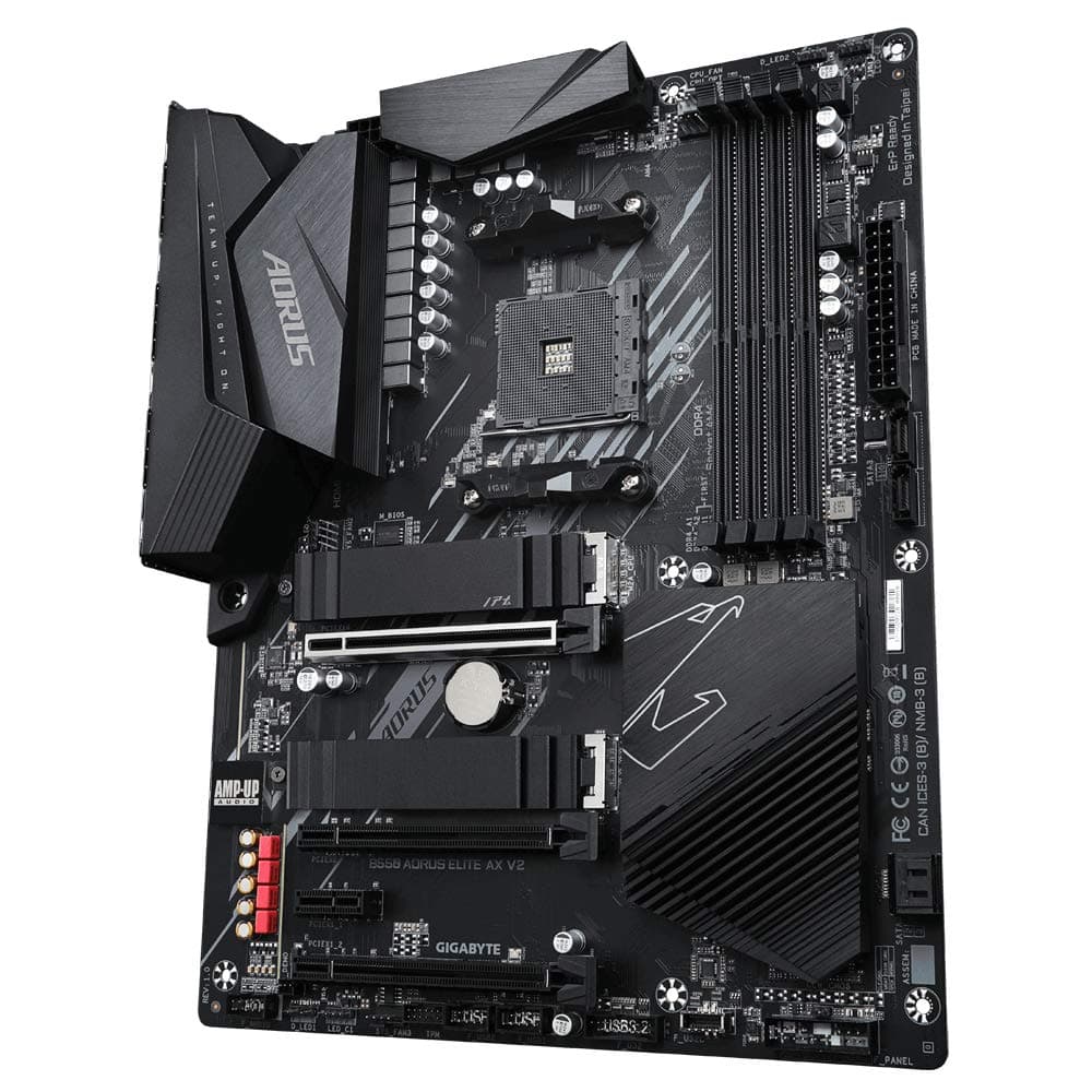 GIGABYTE B550 AORUS Elite AX V2 Mainboard – AMD Ryzen 5000 CPUs, 12+2 Phasen VRM, bis zu 4733 MHz DDR4, 1xPCIe 4.0 + 1xPCIe 3.0 M.2, Wi-Fi 6E, 2.5GbE LAN, USB 3.2 Gen 2 Bild 7