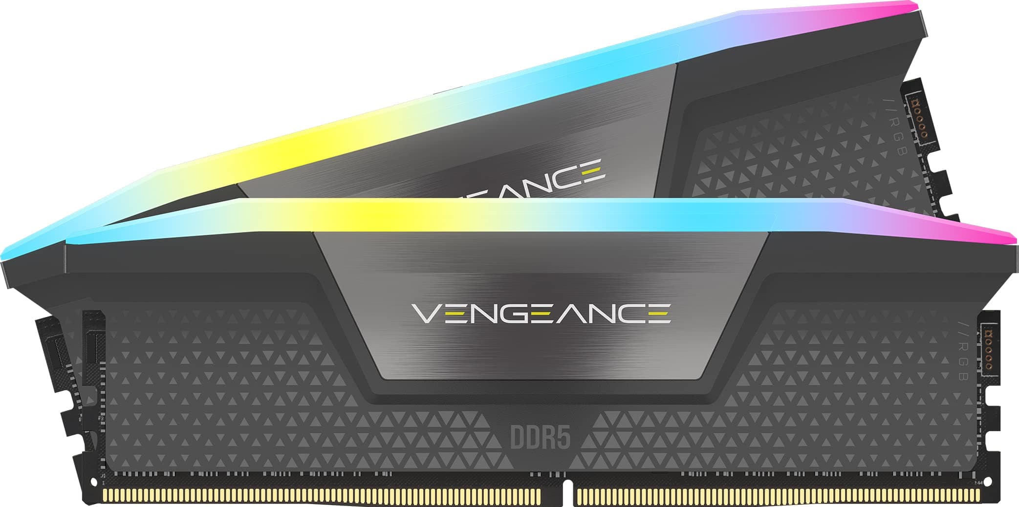 CORSAIR VENGEANCE RGB DDR5 RAM 32GB (2x16GB) Bis zu 5600MHz CL40 AMD EXPO Intel XMP 3.0 Desktop-Arbeitsspeicher – Grau (CMH32GX5M2B5600Z40)