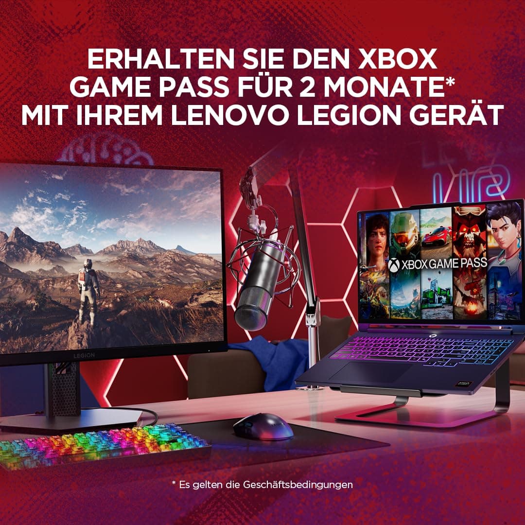 Lenovo Legion 7 Gaming AI Laptop | 16" WQXGA OLED 240Hz Display | AMD Ryzen AI 9 HX 470 | 32GB RAM | 1TB SSD | NVIDIA GeForce RTX 5060 | Windows 11 | QWERTZ | Nebula | 3 Monate GamePass Bild 7