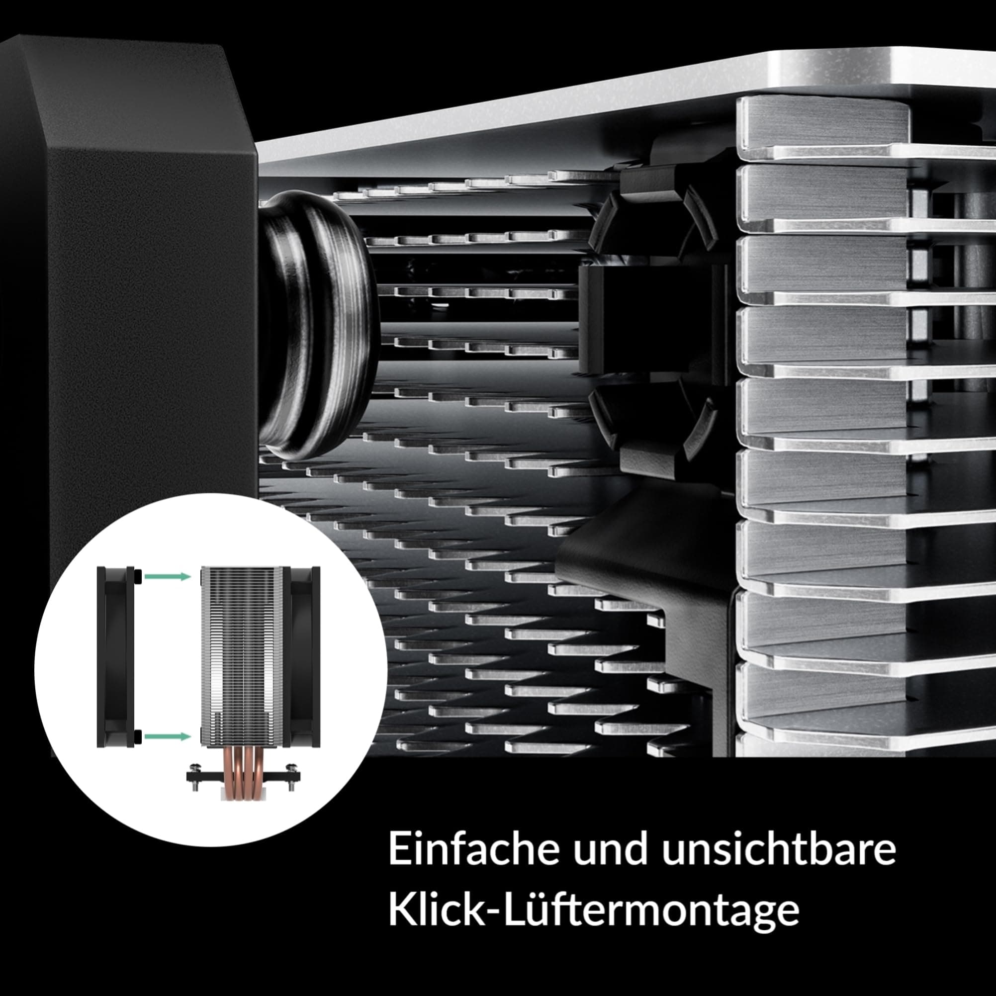 ARCTIC Freezer 36 - CPU Kühler mit Push-Pull für Intel & AMD, Single-Tower, Zwei druckoptimierte 120 mm P-Lüfter, Hydrodynamisches Gleitlager, 200–1800 rpm, 4 Heatpipes, inkl. MX-6 Wärmeleitpaste Bild 5