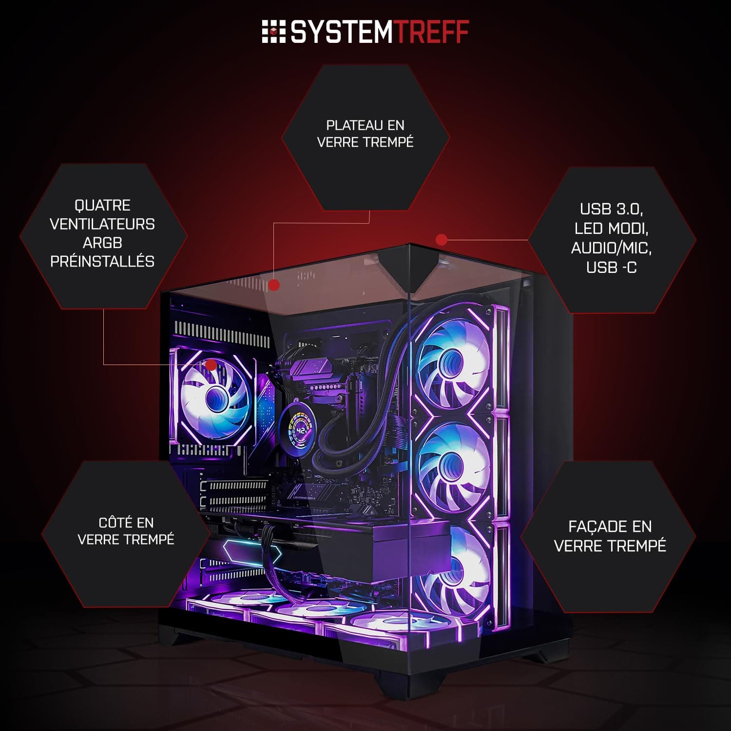 SYSTEMTREFF High-End Gaming PC AMD Ryzen 9 9950X3D2 Dual 16x5.6GHz | Nvidia RTX 5090 32GB | 2TB M.2 NVMe | 32GB DDR5 RAM | Windows 11 | Desktop Computer Rechner für Gamer, Zocker & Streamer Bild 3