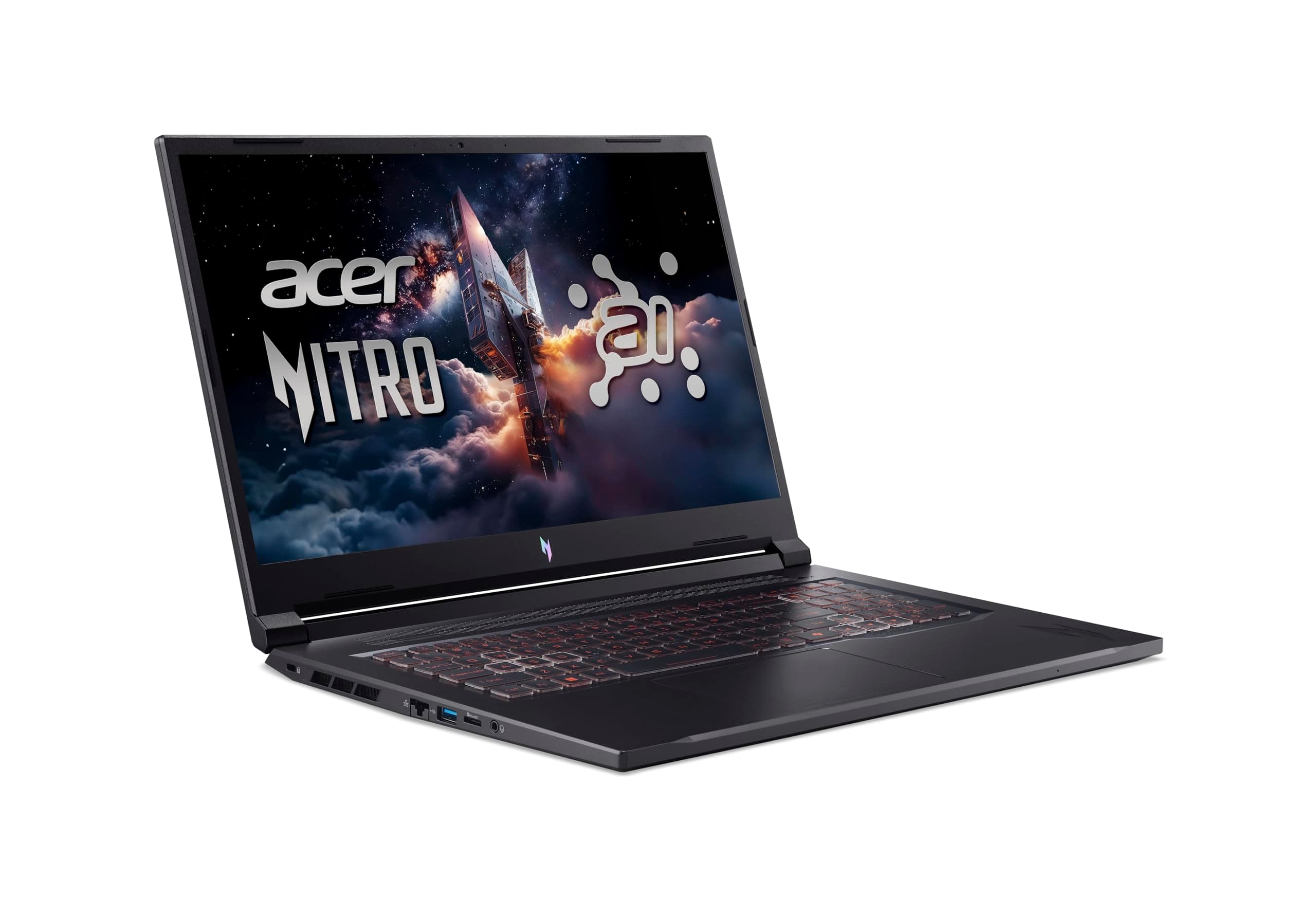 Acer Nitro V 17 AI (ANV17-41-R0BS) Gaming Laptop, 17" FHD IPS 144Hz Display, AMD Ryzen 7 260, 16 GB RAM, 1 TB SSD, NVIDIA GeForce RTX 5060, Windows 11, QWERTZ Tastatur, schwarz AMD Ryzen 7 260 | 16 GB RAM | 1 TB SSD | RTX 5060 17,3 Zoll Bild 3