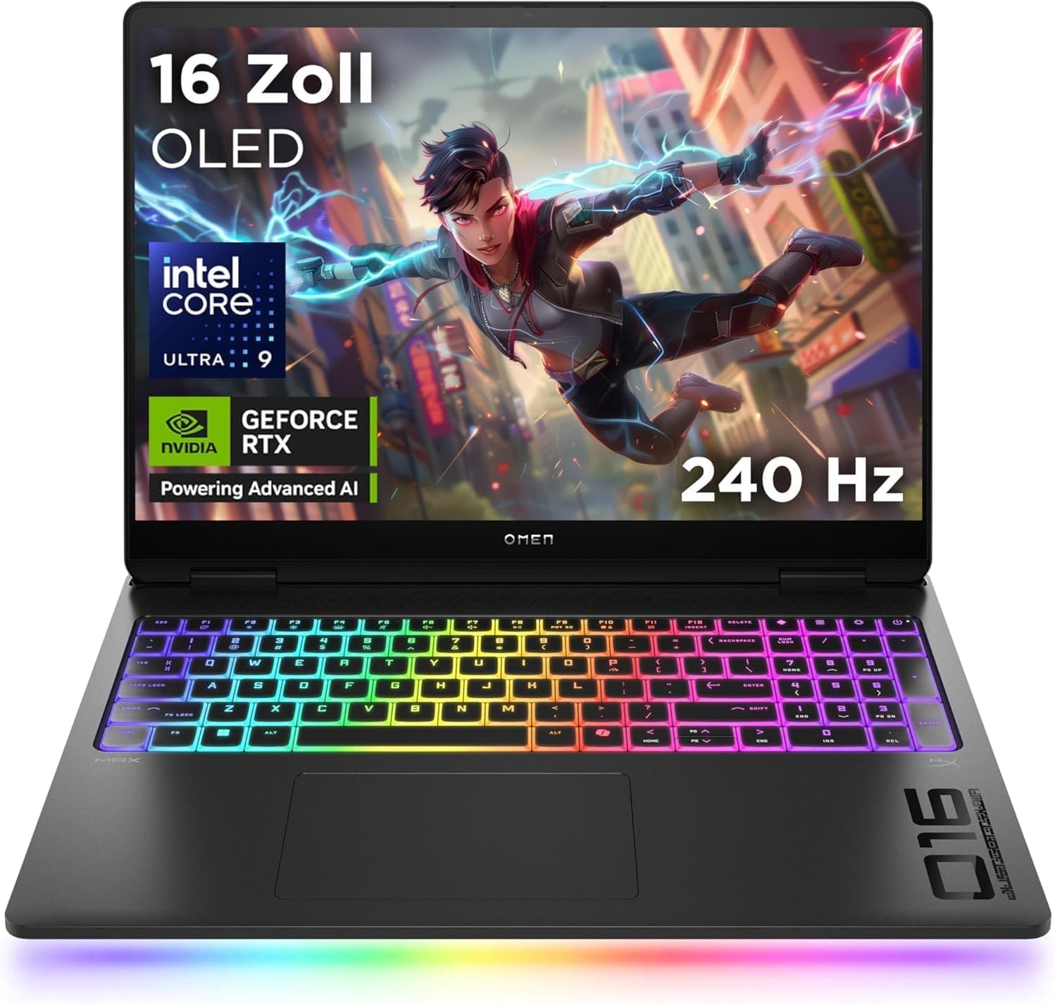 HP Omen MAX Gaming Laptop | 16 Zoll UWVA 2.5K OLED Display 240Hz | Intel Ultra 9-275HX (24C) | NVIDIA GeForce RTX 5090 24GB VRAM | 64 GB DDR5 RAM | 2 TB SSD | Windows 11 | QWERTZ | Alu Shadow Black Intel Ultra 9 - 275HX NVIDIA GeForce RTX 5090 240 Hz OLED
