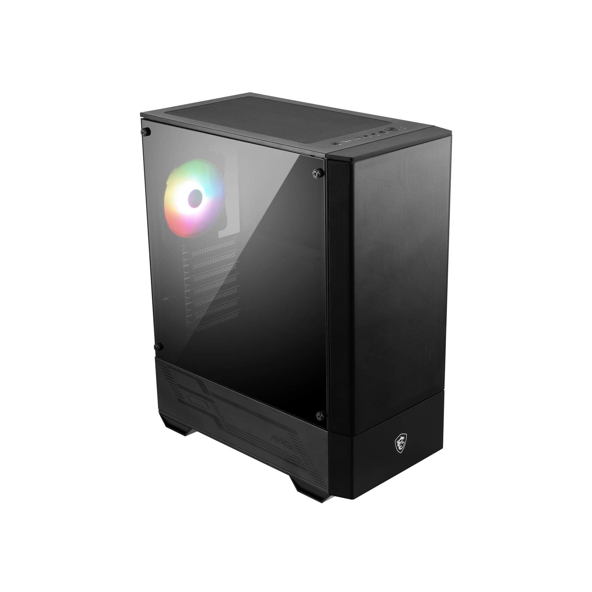 MSI MAG Forge 110R Mid-Tower ATX Gehäuse (2X USB 3.0 Anschluss, 1x 120mm A-RGB Fan im Lieferumfang, schwarz, RGB) Bild 2