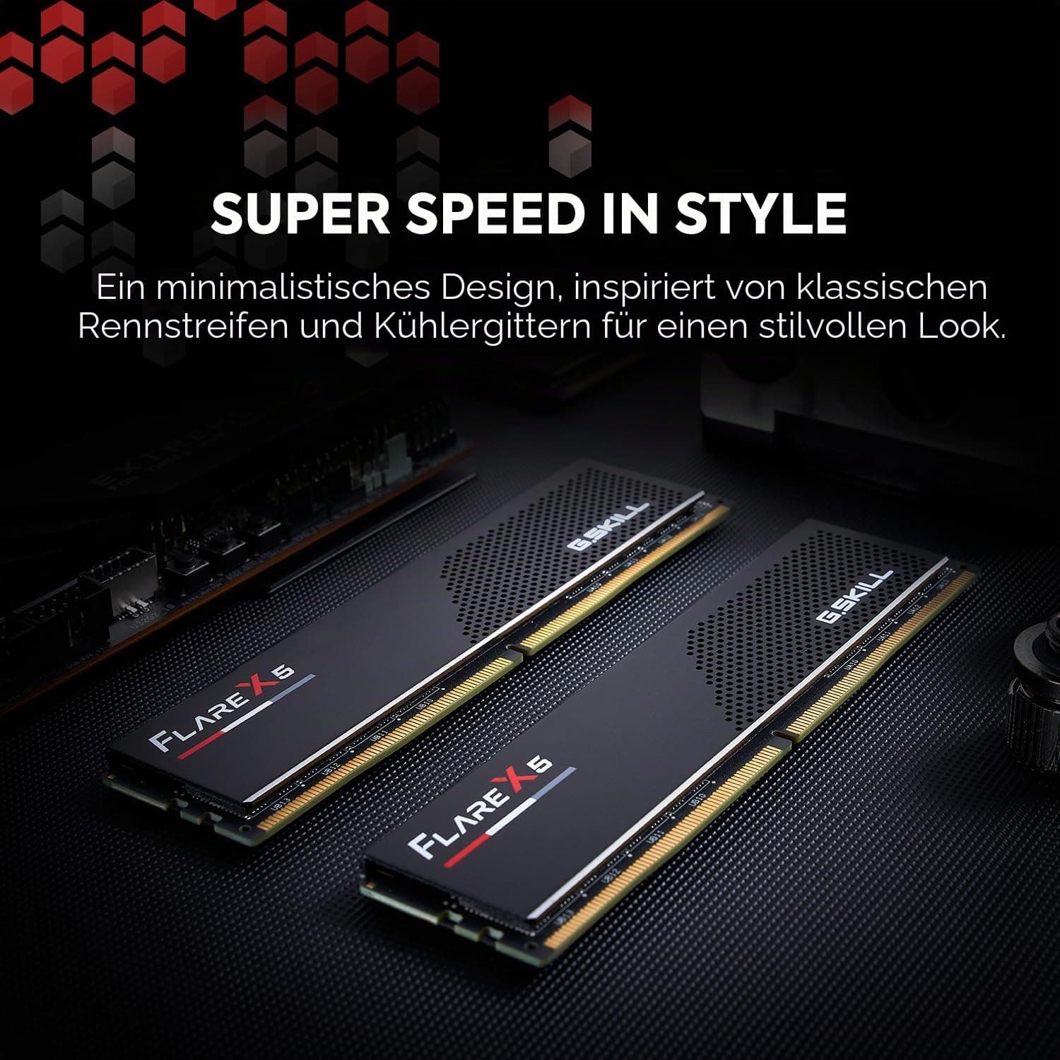 G.Skill Flare X5 Series 32GB (2 x 16GB) 288pin SDRAM DDR5 5600 (PC5-44800) CL36-36-36-89 1, 20V Dual Channel Desktop Memory Modell F5-5600J3636C16GX2 -FX5 (Mattschwarz) 32GB (2x16GB) DDR5-5600 36-36-36-89 Matte Black Bild 5