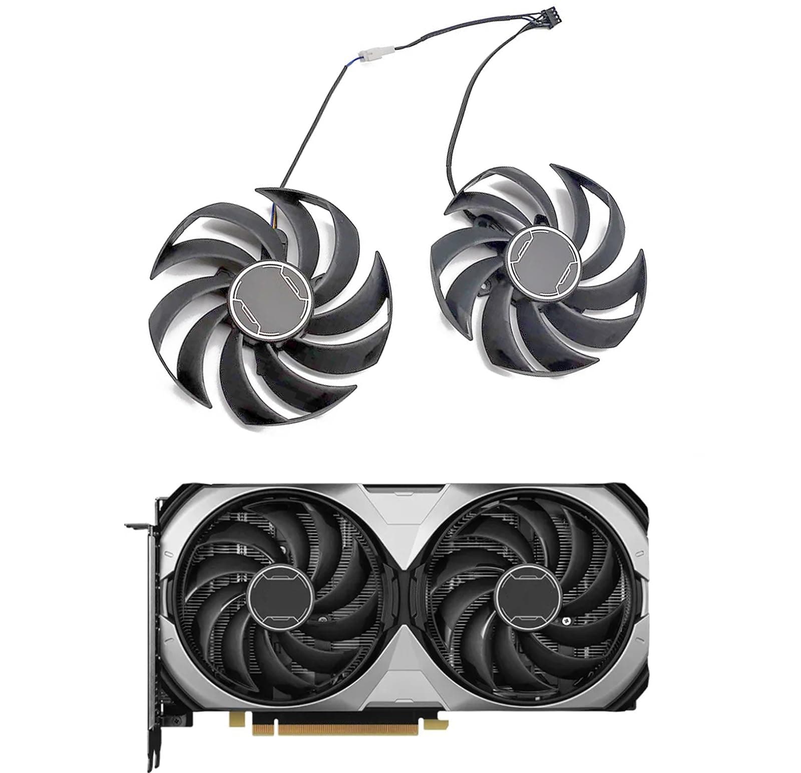 Lüfter für Grafikkarten MSI GeForce RTX 4070 Ventus/Super-Ventus, MSI RTX 4070 Ti SUPER Ventus 2X OC | PLD10010S12HH, Ersatzlüfter, GPU Kühler Gebläse Bild 3