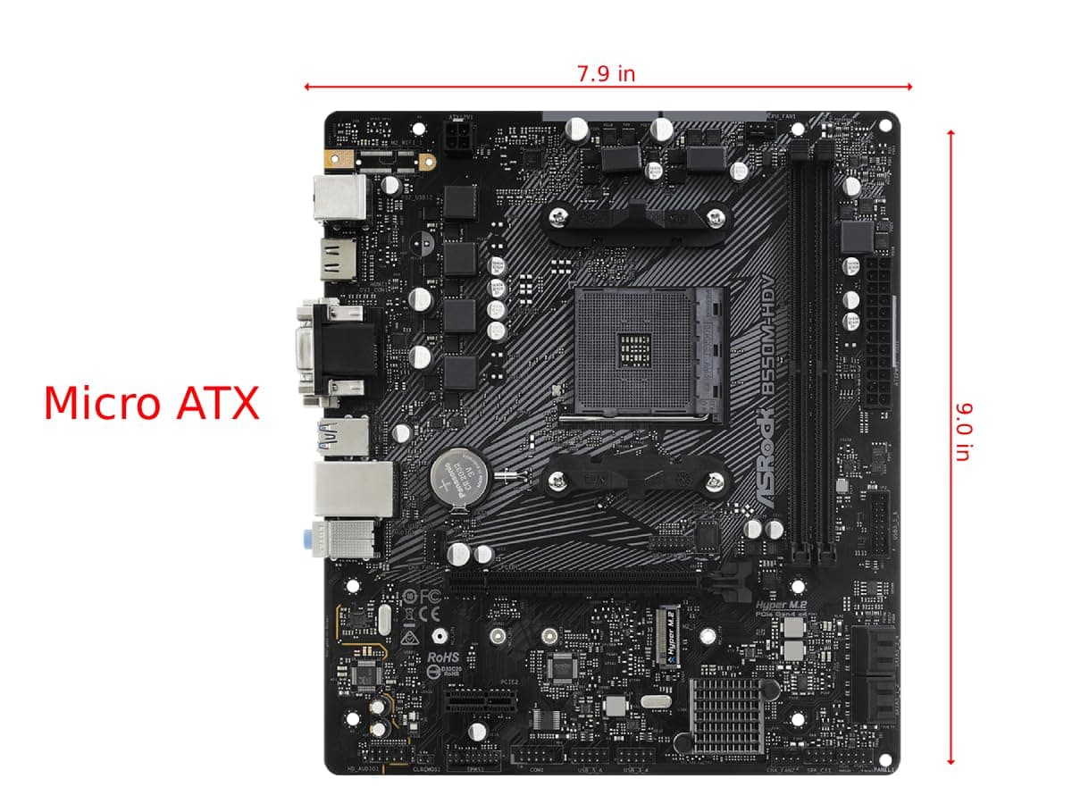 Asrock B550M-HDV Socket AM4 Micro ATX AMD B550 Bild 4