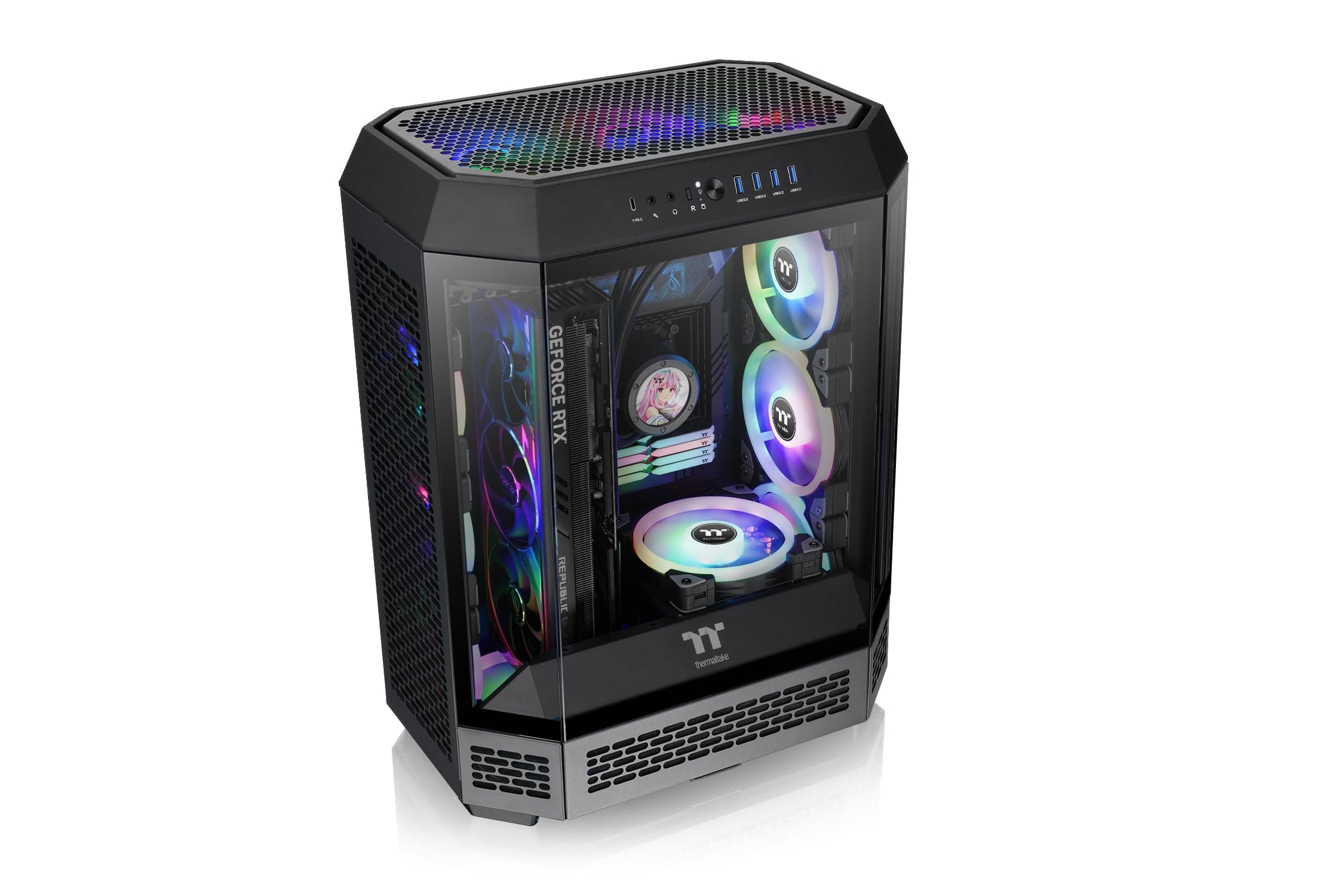 Thermaltake The Tower 600 Mid Tower Chassis | Hidden Connector | Black Bild 7