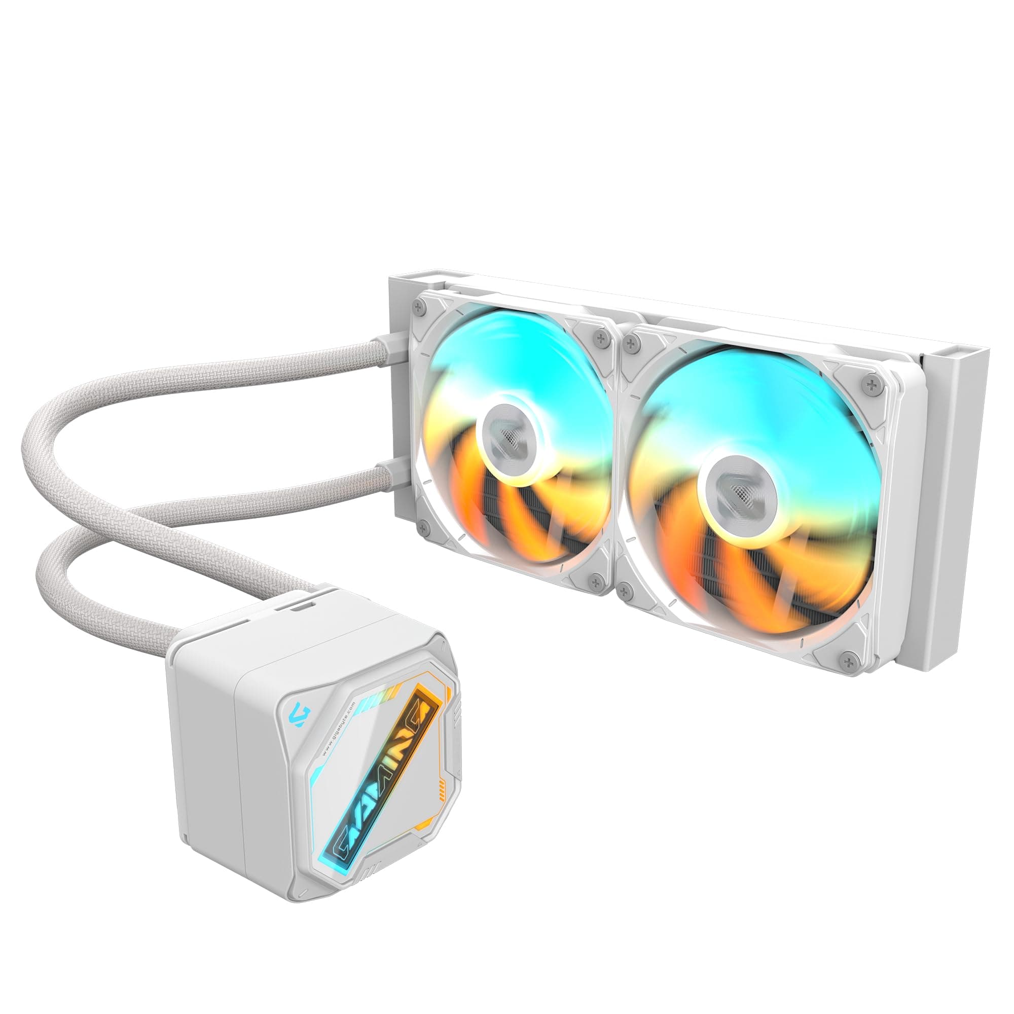 GIGABYTE Gaming 240 Ice Flüssigkeitskühler für CPU - 2x120mm ARGB-Lüfter, Schiebe-Verriegelungsmechanismus, Daisy-Chain, Kompatibel mit Intel LGA 1851 und AMD AM5 Bild 3
