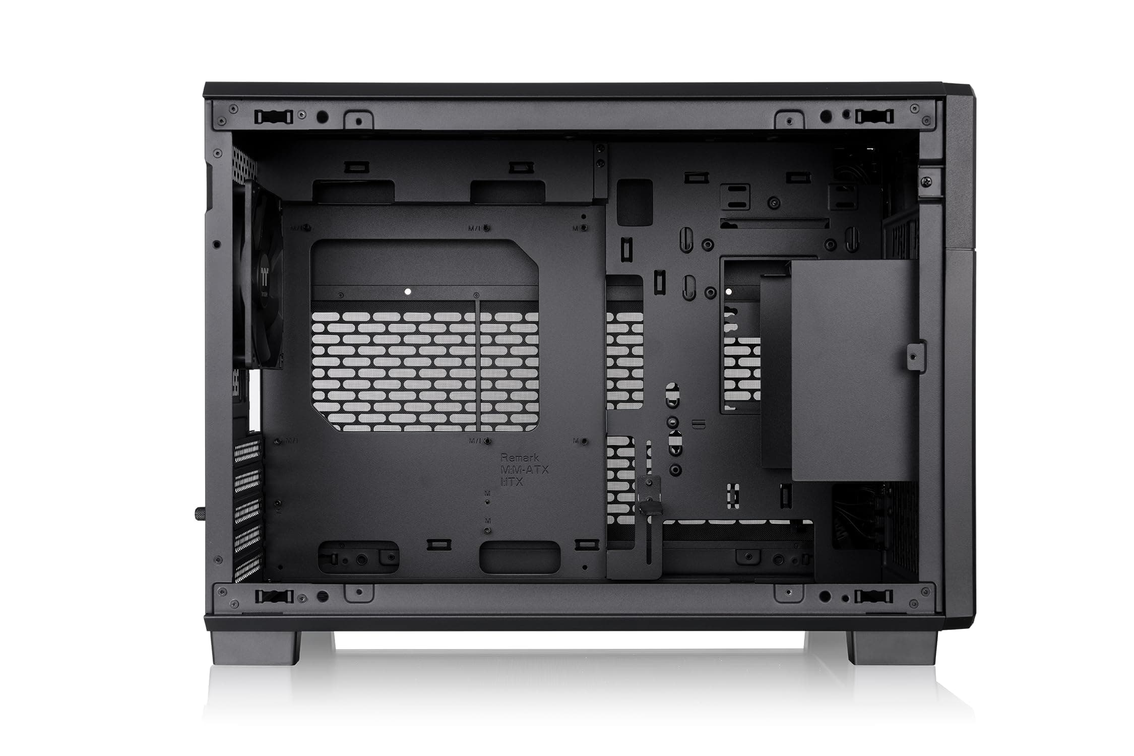 Thermaltake TR200 Black | Micro ATX PC-Gehäuse | Vorinstallierter 120 mm Lüfter | 360 mm AIO Support | LCD Kit kompatibel | Funktionelle Frontblende Schwarz TR200 Bild 3