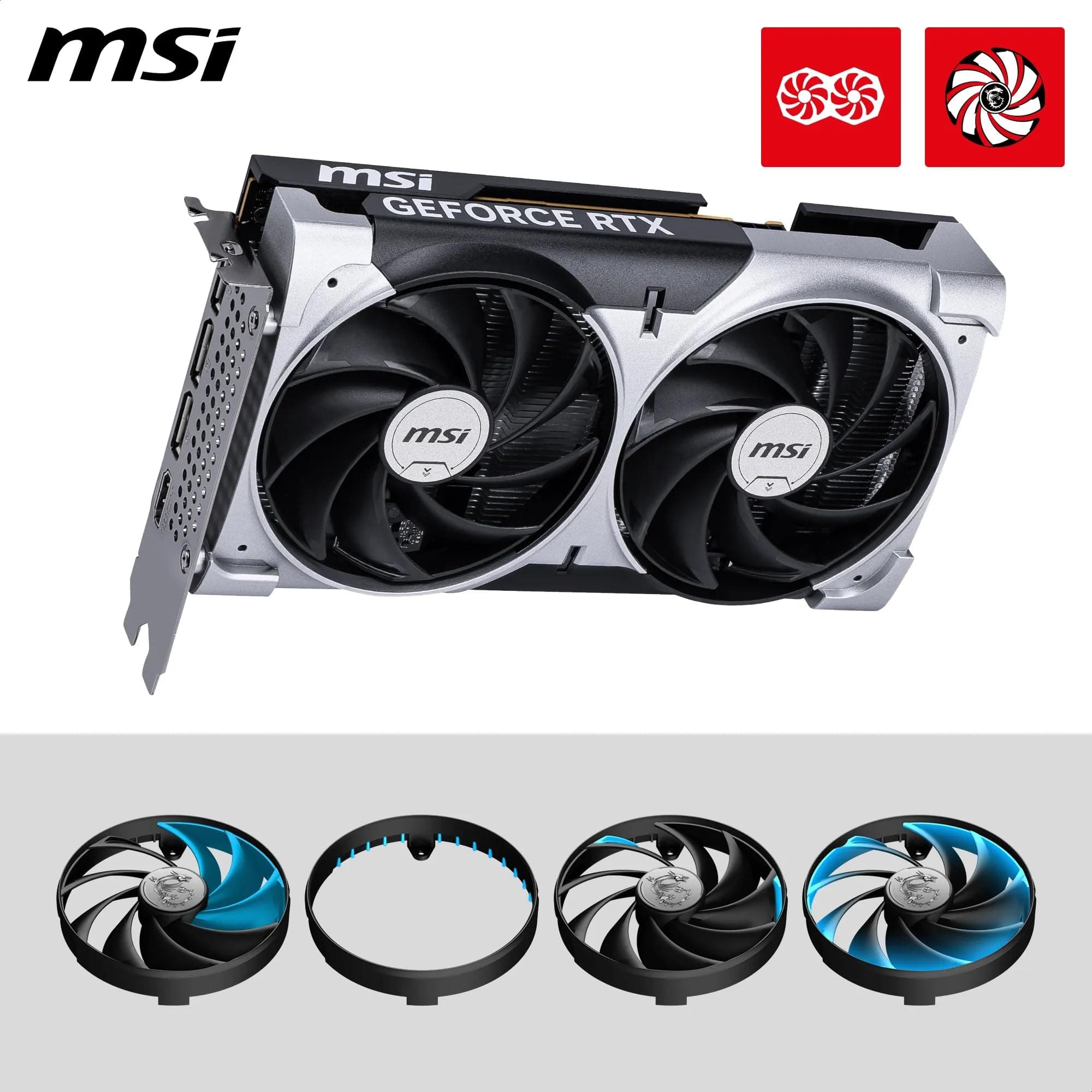 MSI GeForce RTX 5060 8G Ventus 2X OC - 8GB GDDR7 (28Gbps/128-bit), PCIe 5, Boost: 2527 Hz, HDMI 2.1b, DisplayPort 2.1b Bild 7