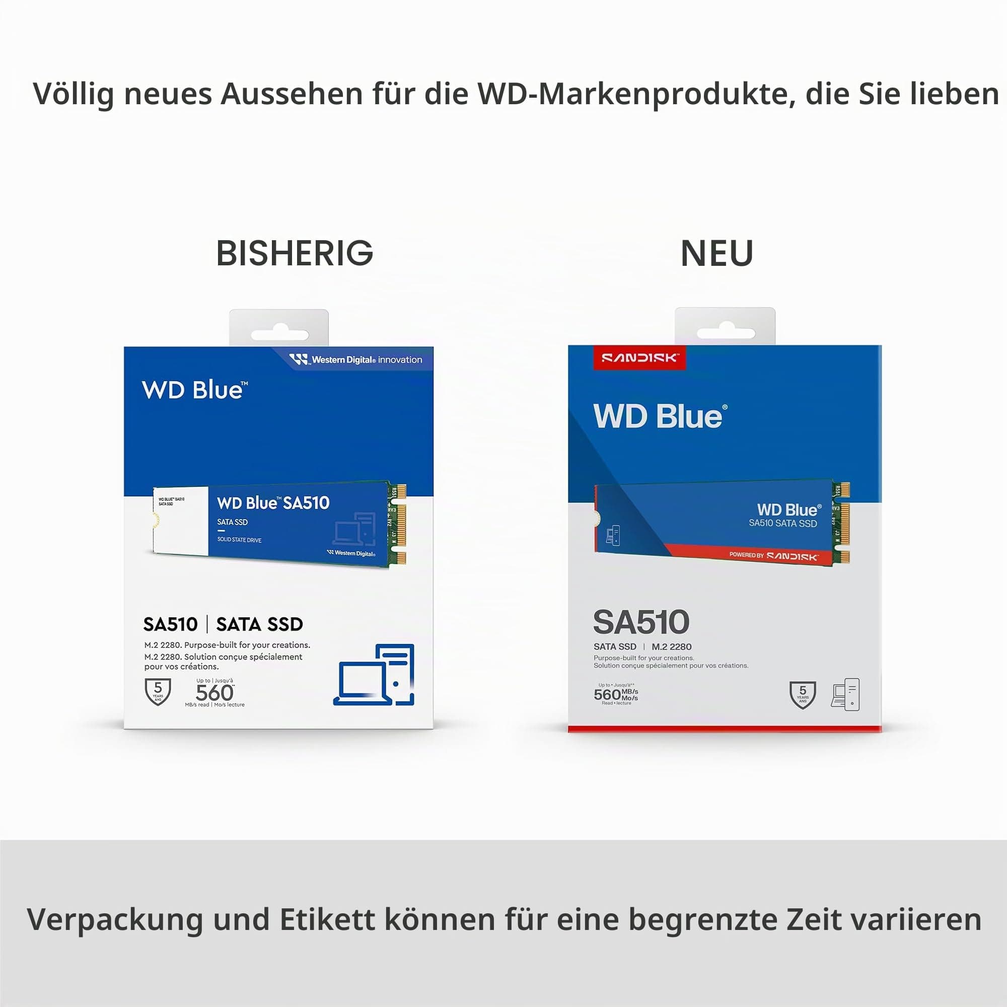 WD Blue SA510 SSD 500 GB WDS500G3B0B Bild 5