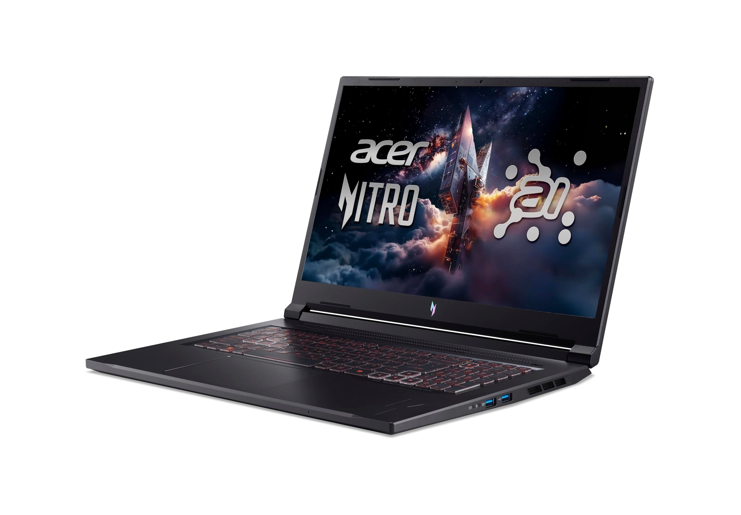 Acer Nitro V 17 AI (ANV17-41-R0BS) Gaming Laptop, 17" FHD IPS 144Hz Display, AMD Ryzen 7 260, 16 GB RAM, 1 TB SSD, NVIDIA GeForce RTX 5060, Windows 11, QWERTZ Tastatur, schwarz AMD Ryzen 7 260 | 16 GB RAM | 1 TB SSD | RTX 5060 17,3 Zoll Bild 4
