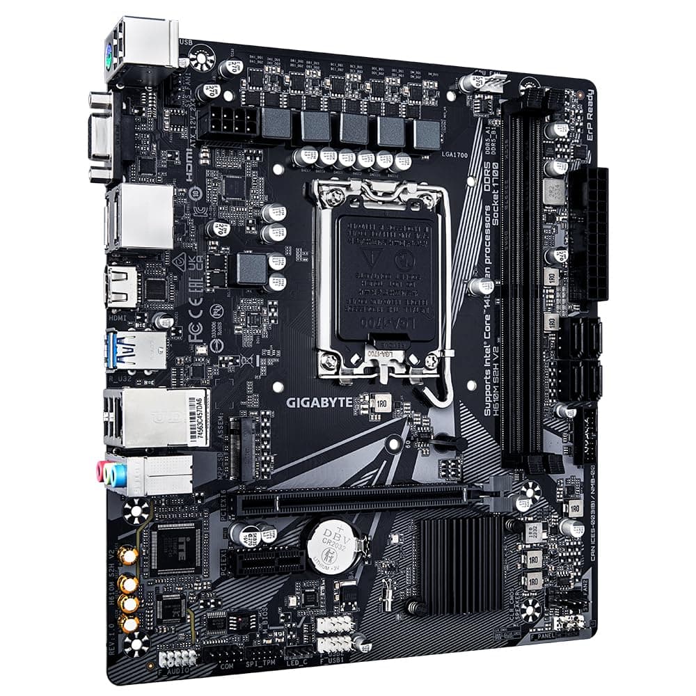 GIGABYTE H610M S2H V2 Motherboard - Unterstützt Intel Core 14. Generation CPUs, 4+1+1 Hybrid Phasen Digital VRM, bis zu 5600MHz DDR5, 1xPCIe 3.0 M.2, GbE LAN, USB 3.2 Gen 1 Bild 5