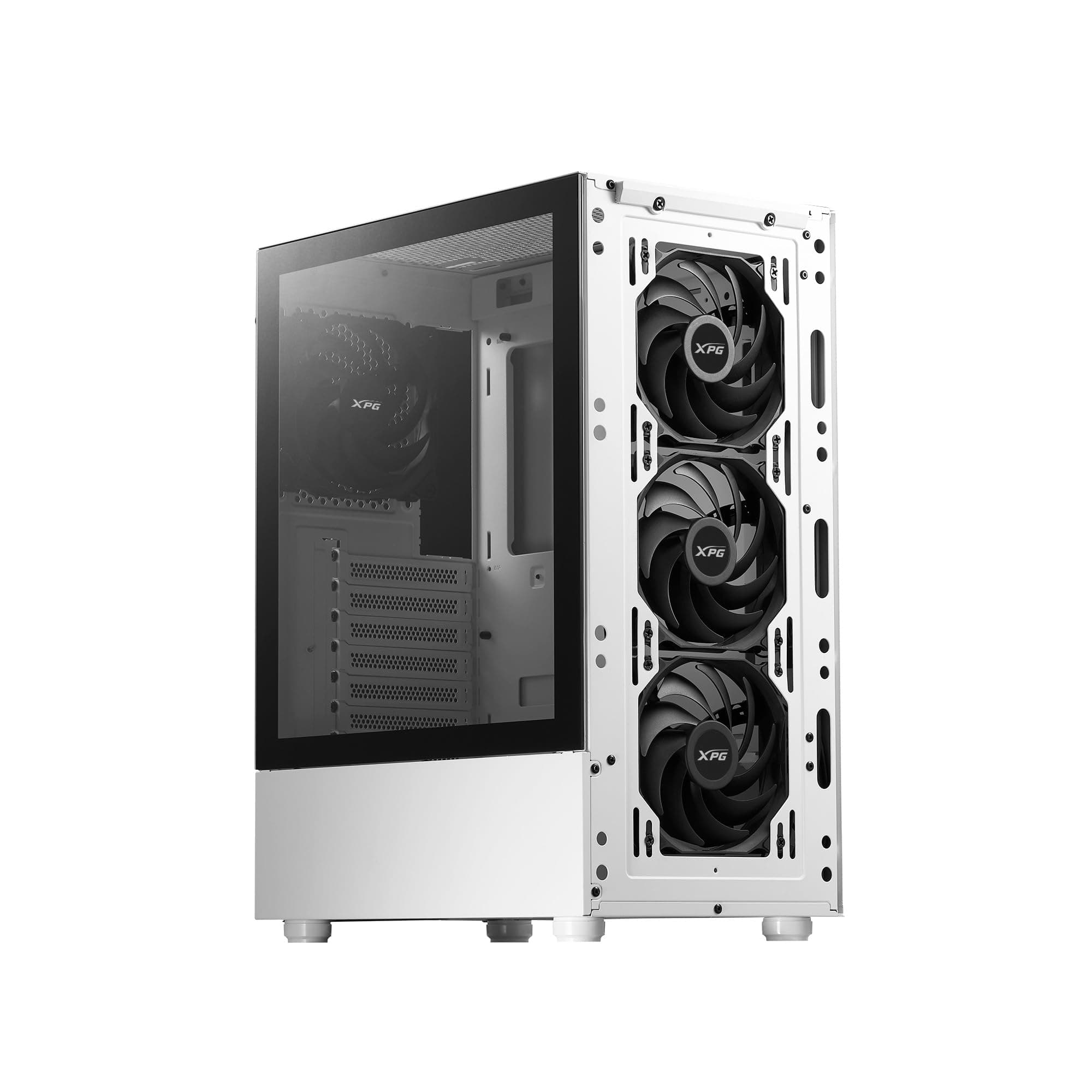 XPG Valor MESH (kompaktes ATX-Mid-Tower-Gehäuse, MESH-Frontpanel-Design, 3mm-gehärtetes Glas-Seitenpanel, vorinstallierte x4 120mm Lüfter) Bild 4