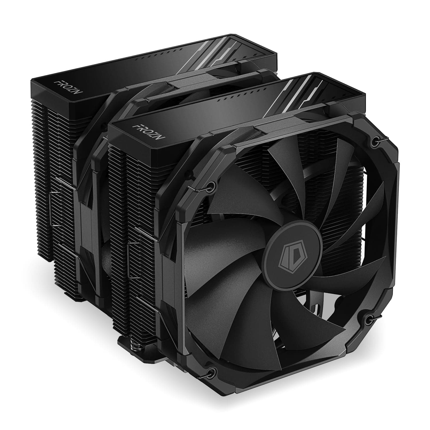 ID-COOLING FROZN A720 BLACK - Schwarzer Dual-Tower Luft-CPU-Kühler, 163mm Höhe, 7×Ф6mm Heatpipes, Dual 140x140x25mm FDB-Lüfter, TDP 300W, Intel LGA1700/1851/1200/115X/20XX; AMD AM4/AM5