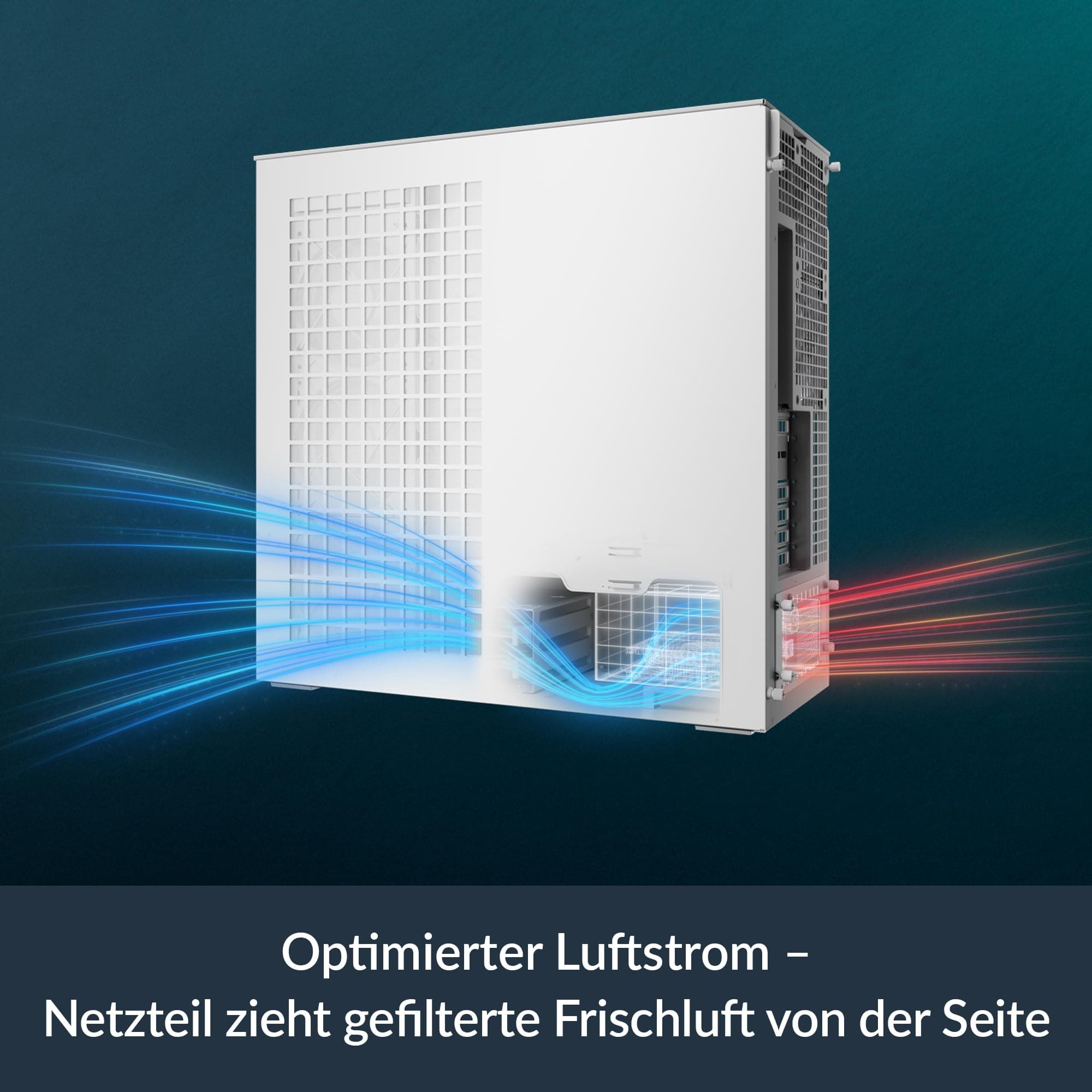 ARCTIC Xtender White (Clear Glass) - PC-Gehäuse, Gehärtetes Panorama-Glas, 2X 420 mm Radiator Support, Full Tower, Big Tower, E-ATX, 5X A-RGB Lüfter vormontiert - Weiß white clear Bild 8