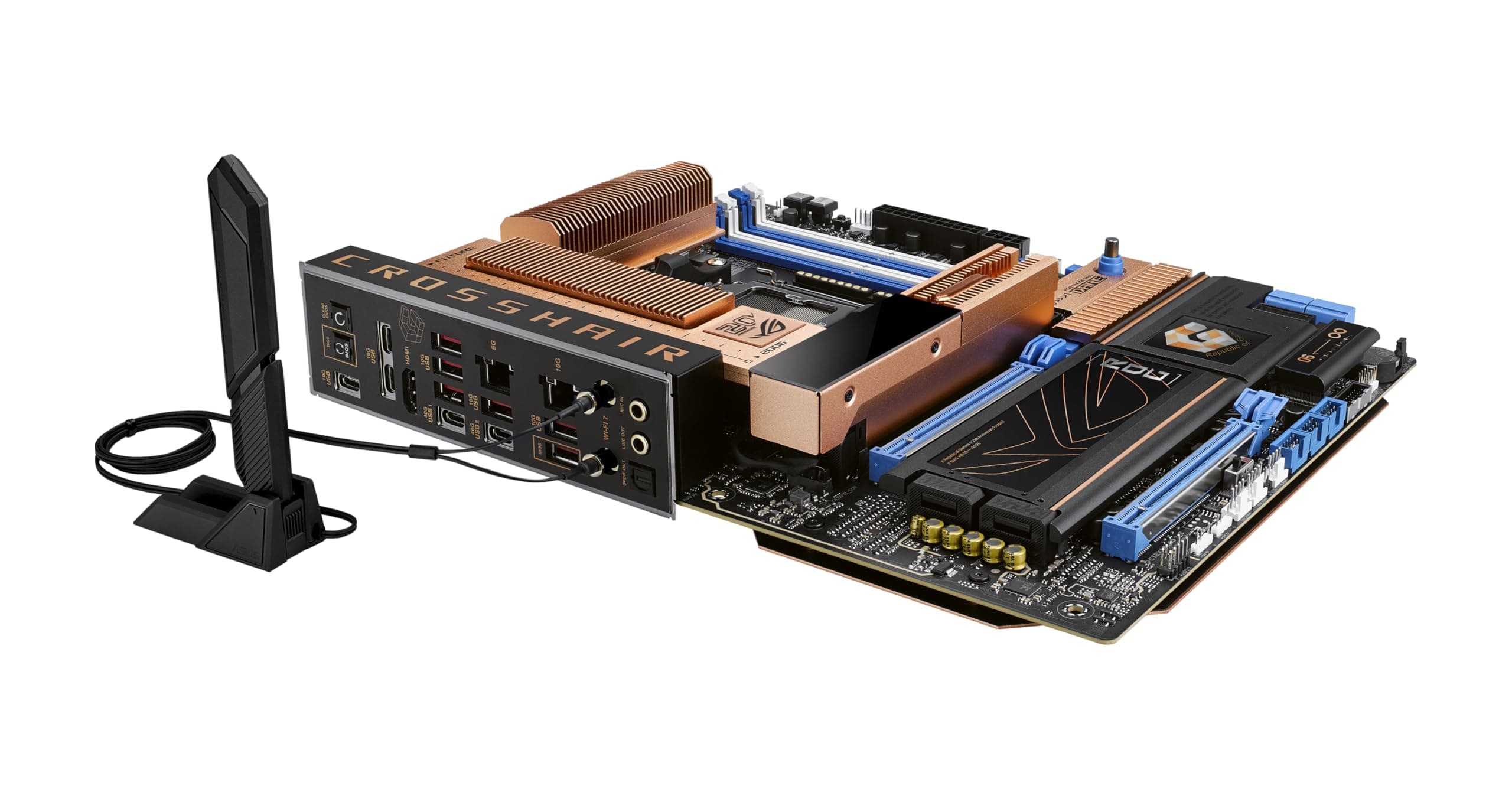 ASUS ROG Crosshair 2006 X870E WiFi 7 AMD ATX Mainboard (AMD AM5, 20+2+2 Leistungsstufen, DDR5, 2-Zoll OLED Display, 5X M.2 Steckplätze, M.2 Q-Release, PCIe 5.0, 2X USB4, 2X USB 20Gbps Typ-C) Bild 7