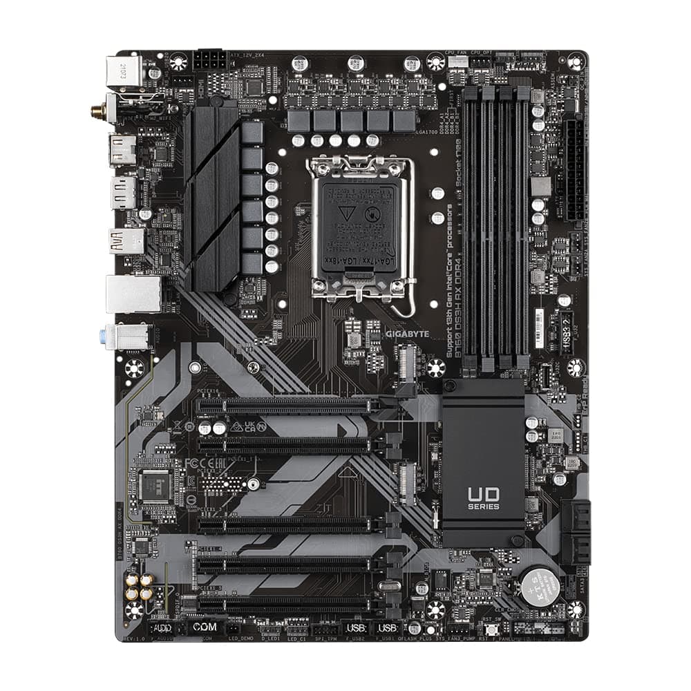 GIGABYTE B760 DS3H AX DDR4 Mainboard - Unterstützt Intel Core Prozessoren der 14. Generation, 8+2+1 Phasen digitales VRM, bis zu 5333MHz DDR4 (OC), 2X PCIe 4.0 M.2, Wi-Fi 6E, GbE LAN, USB 3.2 Gen 2 Bild 3