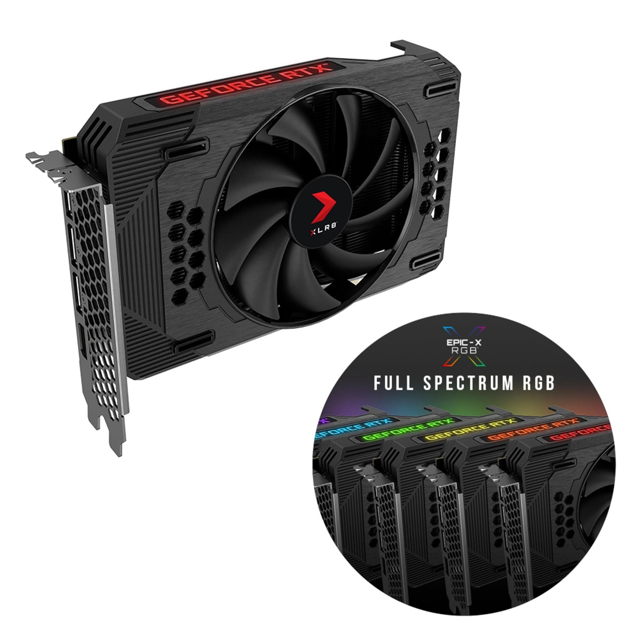 PNY GeForce RTX™ 3060 12GB XLR8 Gaming Revel Epic-X RGB™ Single Fan Grafikkarte RTX 3060 REVEL Single Fan Bild 3