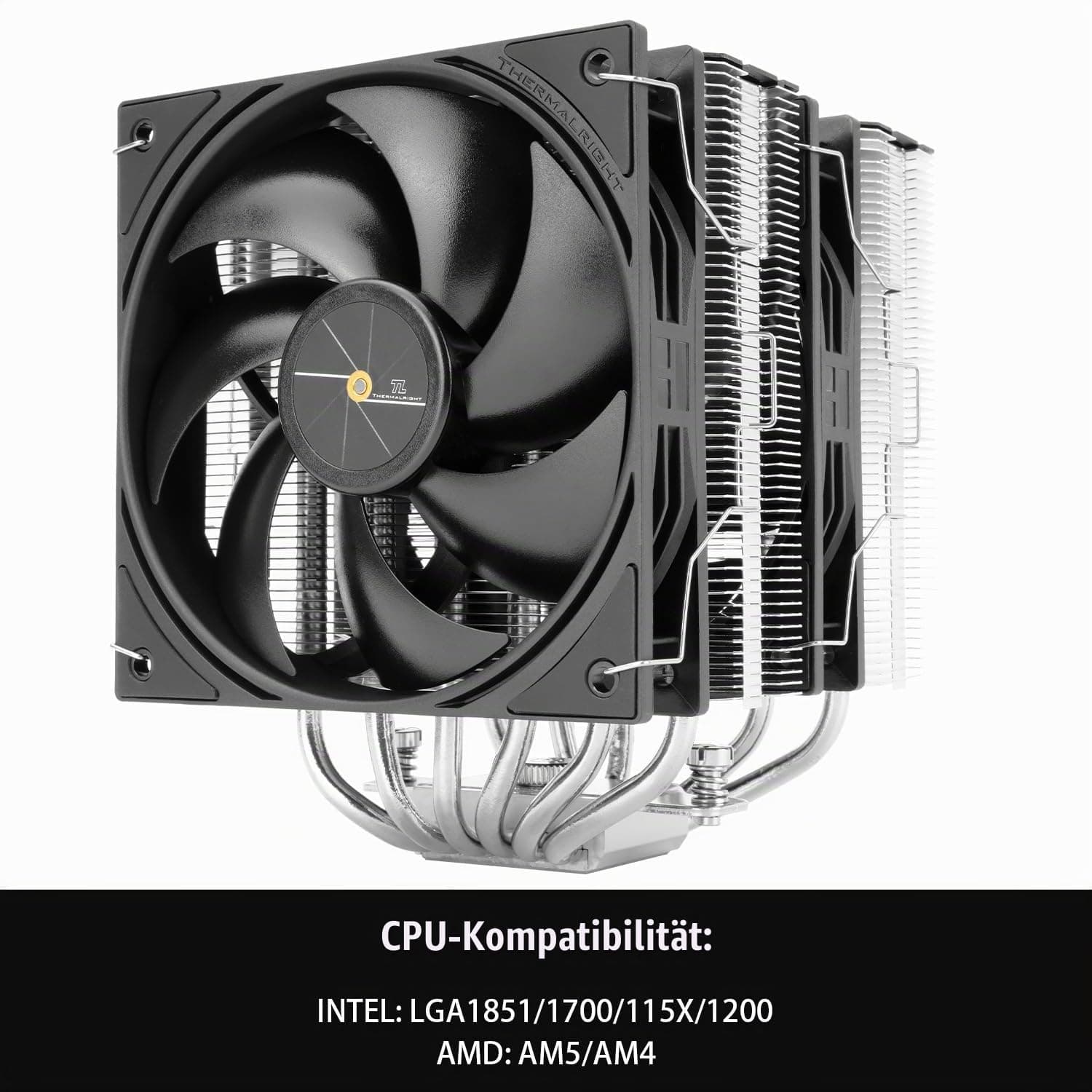 Thermalright Peerless Assassin 120 Black V3 CPU Luftkühler, 6 Heatpipes Kühlkörper Kühler mit zwei TL-P12 PWM Lüftern,Top Cover Design,für AM4/AM5, Intel LGA 1851/1700/115X/1200 Bild 5