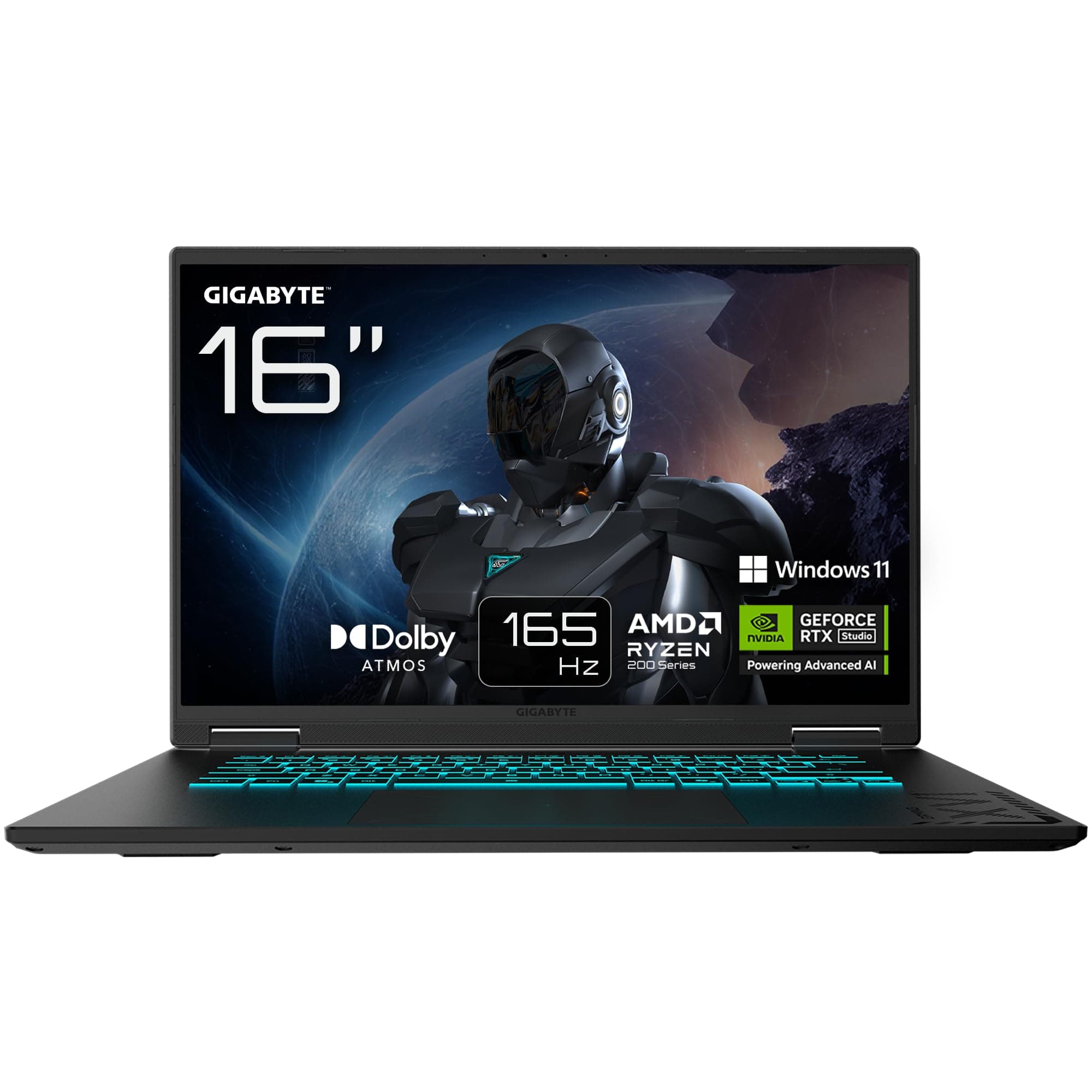 Gigabyte Gaming A16 Laptop – 16", 165Hz WUXGA, Ryzen 7 260, RTX 5070, 16GB DDR5 5200MHz, 1TB Gen4 SSD, Windows 11 Home, 2 Jahre Garantie, Dolby Atmos, Gaming A16 3WHK3DE894SH