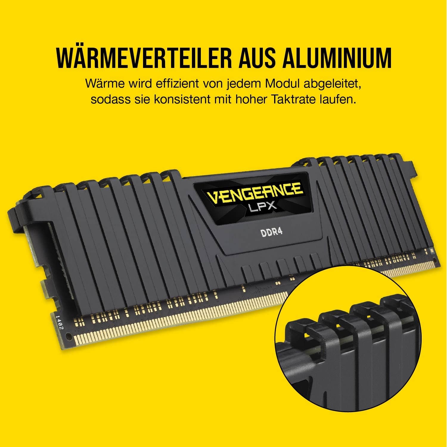 Corsair VENGEANCE LPX 16GB (2x 8GB) DDR4 Bis zu 3200MHz (PC4-25600) CL16 1.35V Desktop Memory - Schwarz Bild 7