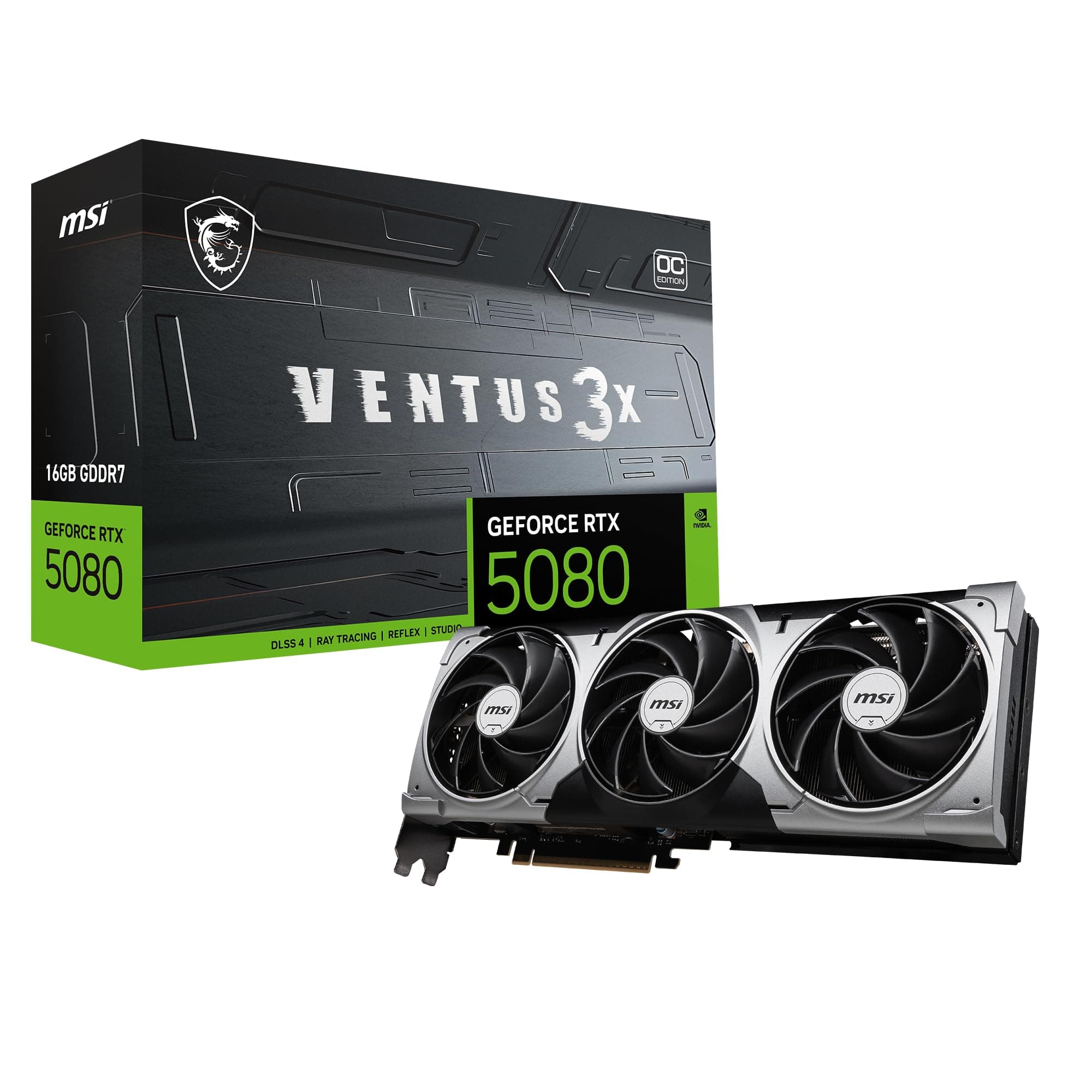 MSI Ventus Geforce Rtx5080 16G 3X Oc Nvidia Geforce RTX 5080 16, V531-095R