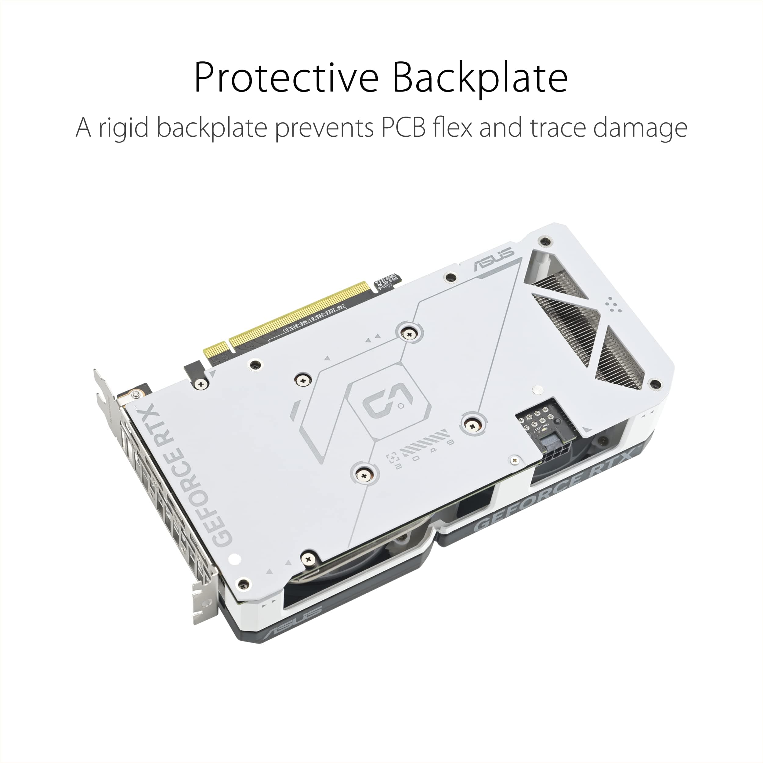 ASUS Dual GeForce RTX™ 4060 Ti White OC Edition 8GB GDDR6 (PCIe 4.0, 8GB GDDR6, DLSS 3, HDMI 2.1, DisplayPort 1.4a, Axial-Tech-Lüfterdesign, 0dB Technologie und mehr) Weiß RTX 40Ti Serie RTX4060Ti|OC|8GB Weiss/opulenter Garten Bild 7