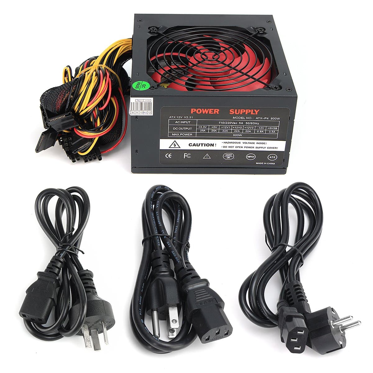 800W 12V ATX Computer Netzteil 12Cm Lüfter 80/Gold 20/4Pin Für Intel AMD Pc - Us-Standard