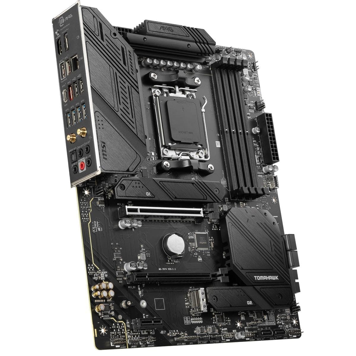 MSI MAG B650 Tomahawk WiFi Gaming Motherboard (AMD AM5, ATX, DDR5, PCIe 4.0, M.2, SATA 6Gb/s, USB 3.2 Gen 2, HDMI/DP, Wi-Fi 6E, AMD Ryzen 7000 Series Desktop Prozessoren) ATX MAG B650 TOMAHAWK WIFI Bild 7