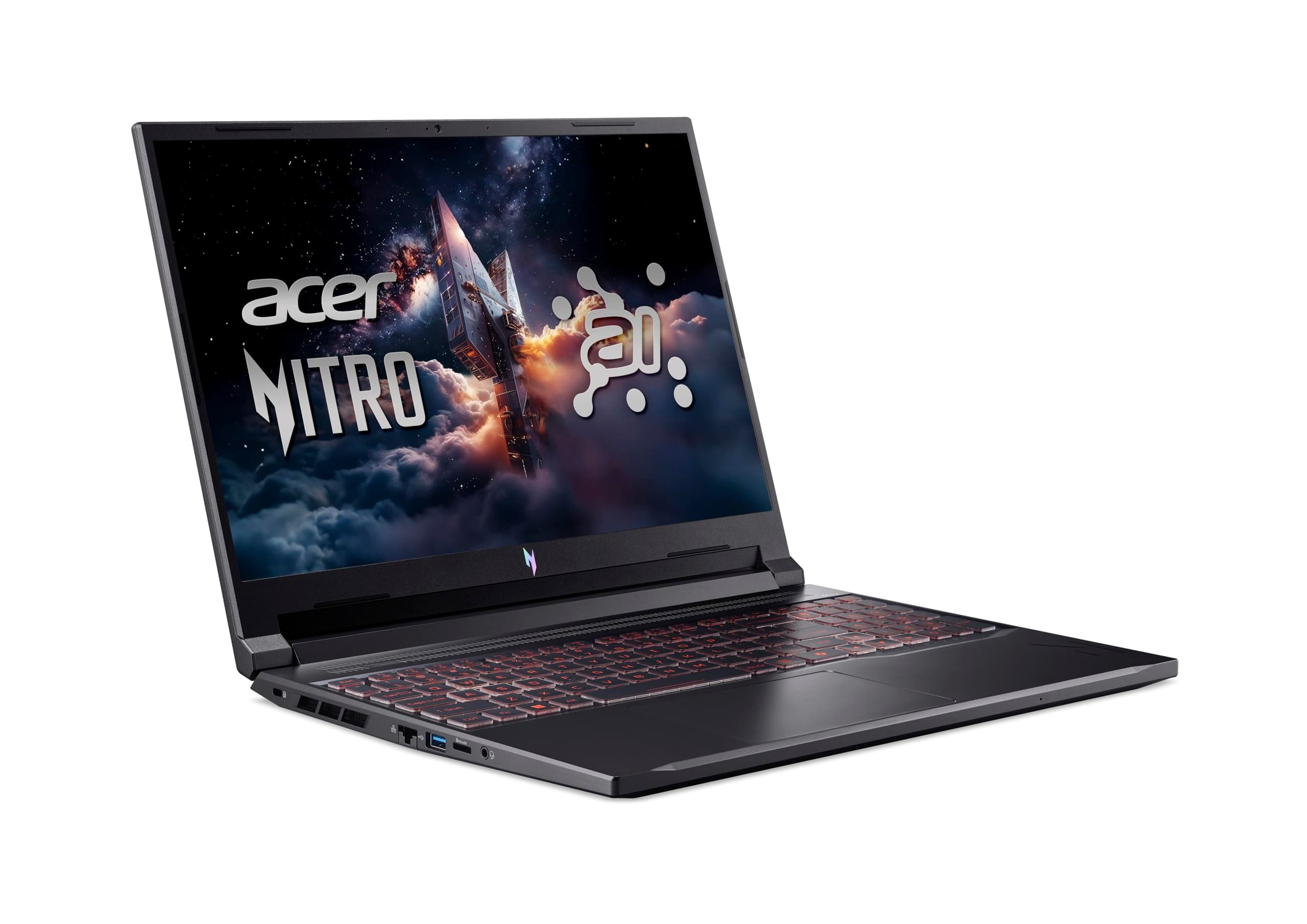 Acer Nitro V 16 AI (ANV16-42-R1T1) Gaming Laptop, 16" WUXGA IPS 180Hz Display, AMD Ryzen 7 260, 16 GB RAM, 1 TB GB SSD, NVIDIA GeForce RTX 5070, Windows 11, QWERTZ Tastatur, schwarz Bild 3