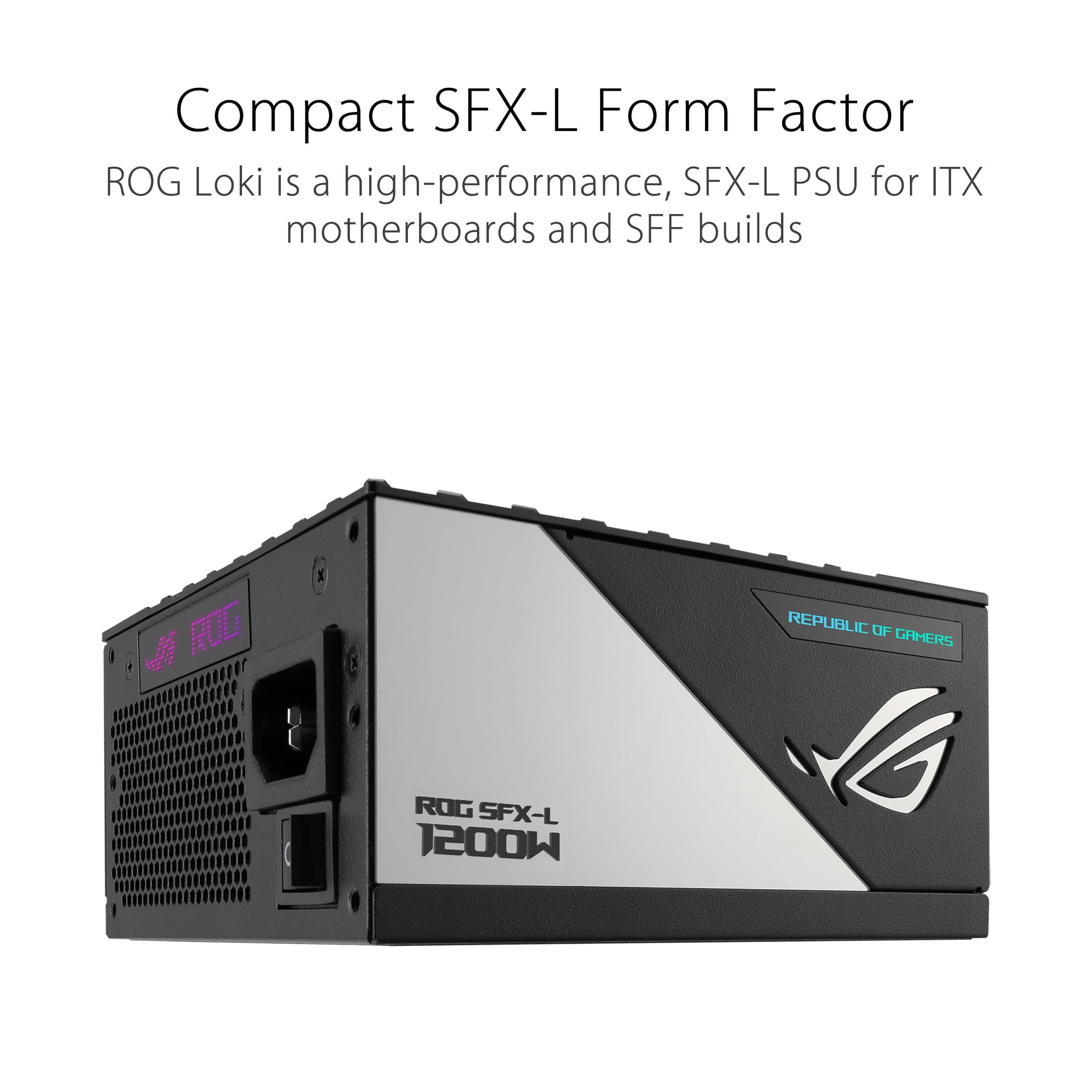 ASUS ROG Loki SFX-L 1200W Titanium vollmodulares Gaming Netzteil (120mm PWM ARGB Lüfter, ATX 3.0, PCIe 5.0 Ready, inkl. 16-poligem Kabel, 80+ Titanium Zertifizierung, Lambda Standard++Zertifizierung) Bild 8
