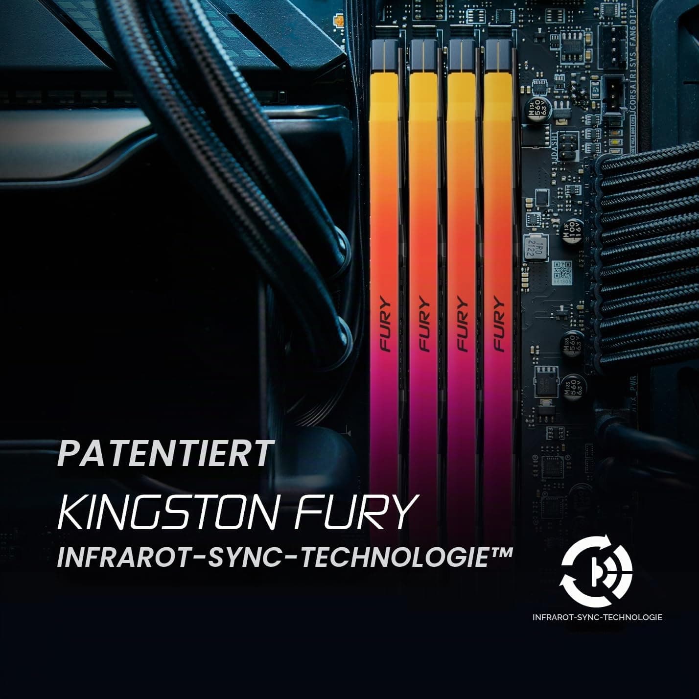Kingston FURY Renegade Weiß RGB XMP 16GB 6400MT/s DDR5 CL32 DIMM Desktop Gaming Speicher - KF564C32RWA-16 Bild 5
