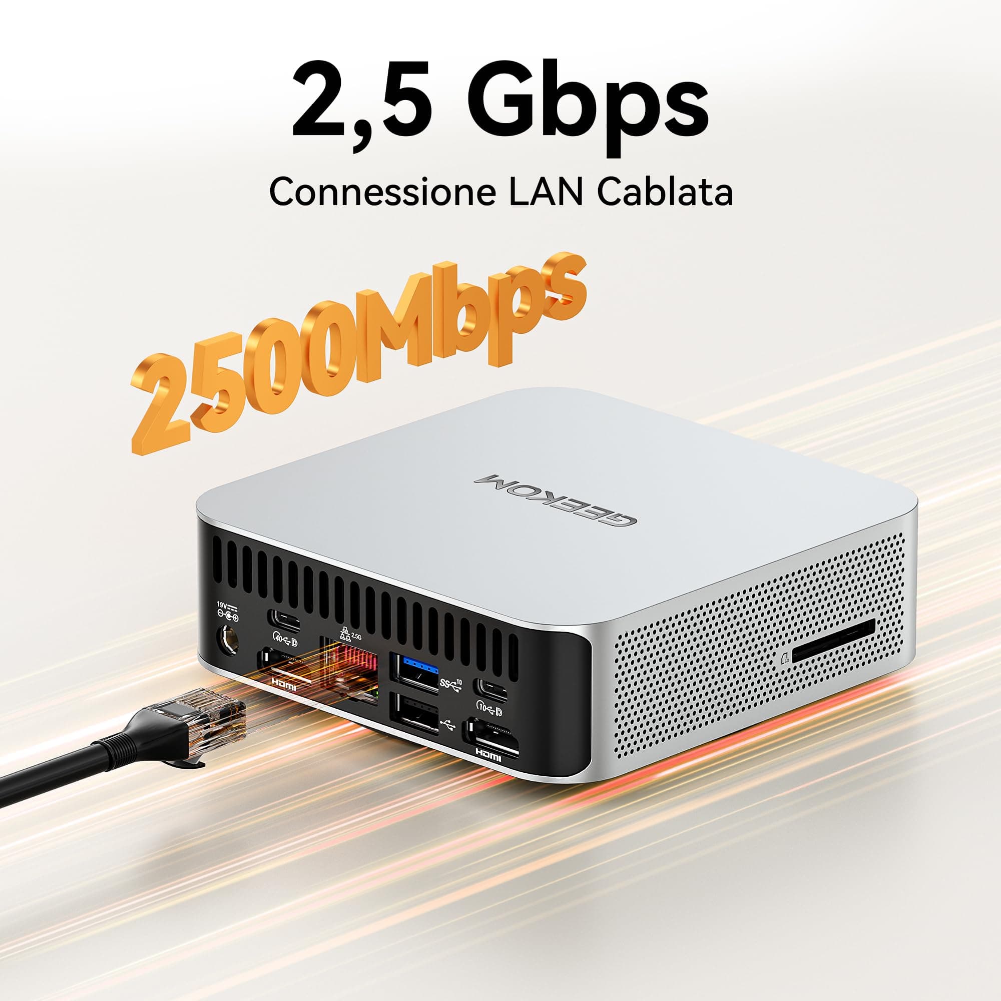 GEEKOM Mini PC A5 Pro 2026 Edition mit AMD Ryzen 5 7530U, 1TB SSD 16GB RAM(Deckt 95% der Nutzer ab) Mini Desktop PC, Windows 11 Pro Vorinstalliert, 2 x USB 4/8K Quad-Display/SD Card für Office/Home R5 7530U(16+1) Bild 7