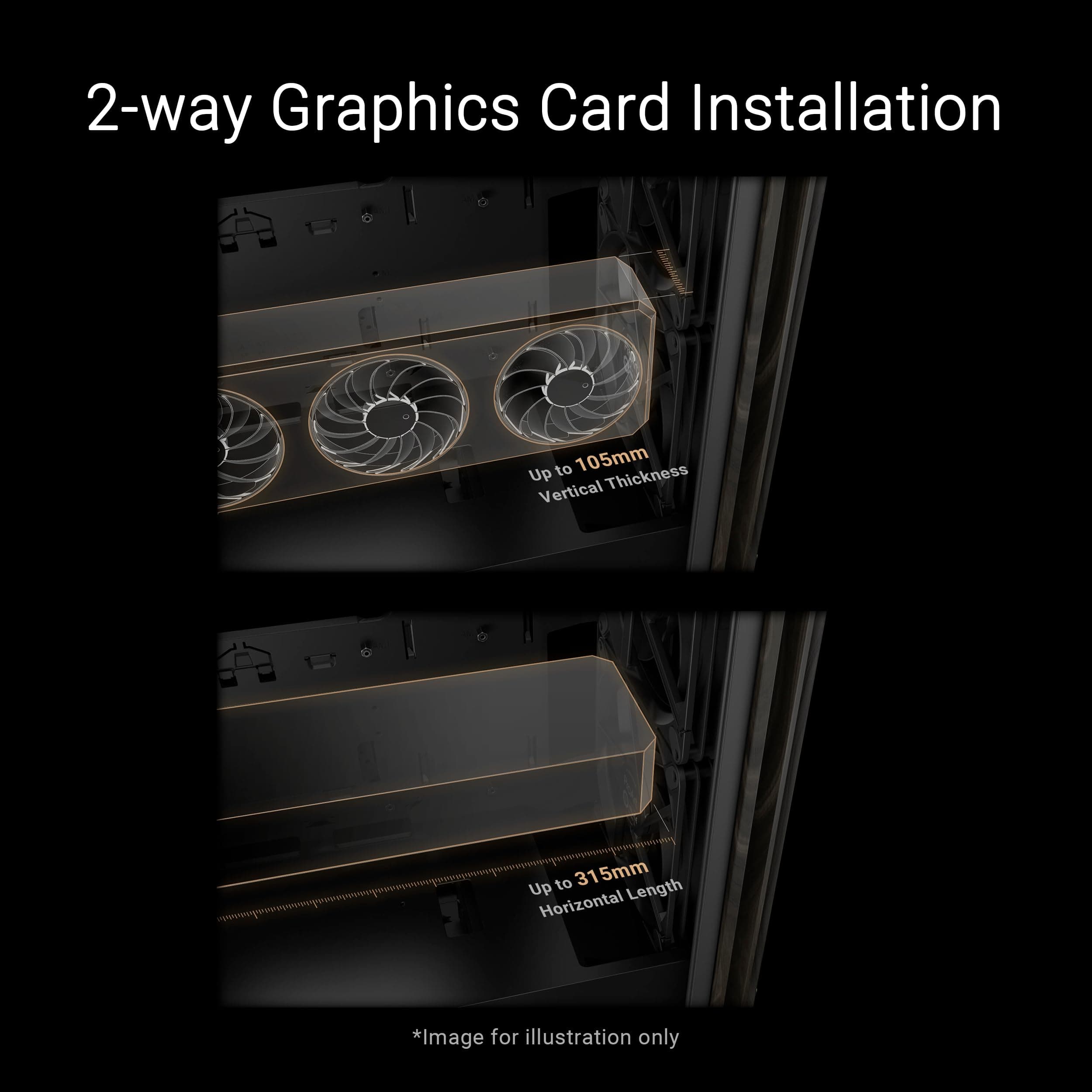 ASUS ProArt PA401 Wood Edition ATX-Gehäuse mit Metallplatte, kompatibel mit 314-mm-GPUs, kompatibel mit 240-mm-Radiatoren, Zwei 160-mm-Lüfter, abnehmbare PSU-Halterung, Beige Bild 5