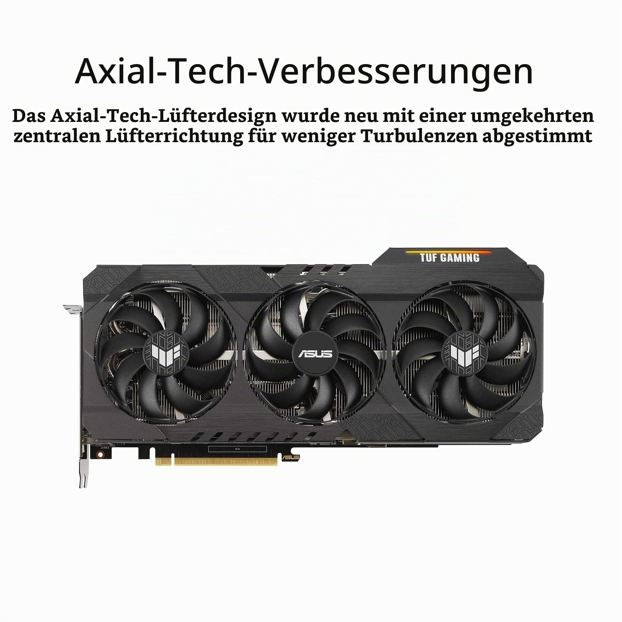 ASUS TUF Gaming NVIDIA GeForce RTX 3090 OC Edition Grafikkarte, PCIe 4.0, 24 GB GDDR6X, HDMI 2.1, DisplayPort 1.4a, Dual-Kugellager, erneuert Bild 3