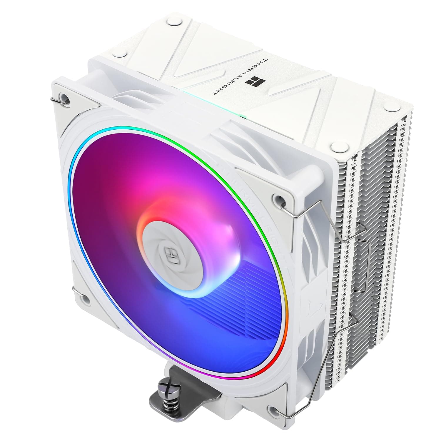 TR Assassin Spirit 120 EVO WEISS ARGB CPU-Kühler, 4 Heatpipes, TL-S12W-S PWM Schalldämpfer ARGB CPU-Lüfter Luftkühler, Unterstützung AMD AM4 /AM5&Intel 1700/1150/1151/1200