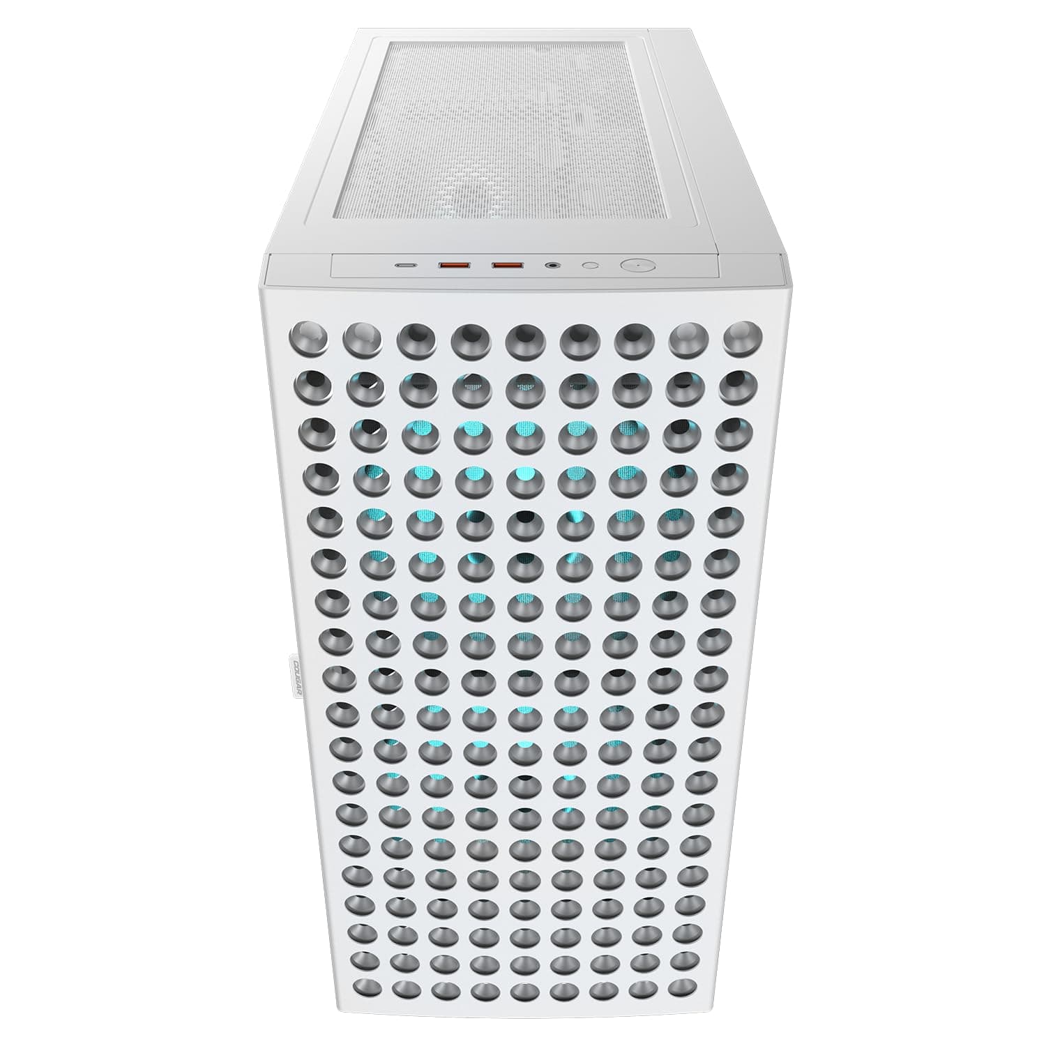 Cougar Airface ECO RGB Mid Tower Gaming Chassis: Kegelförmige Lüftungsschlitze, vorinstallierte 2 x Frontlüfter, 180 mm PWM Kühllüfter, Schnellschiebe-Staubfilter, modularer Front-I/O, vertikaler Bild 5