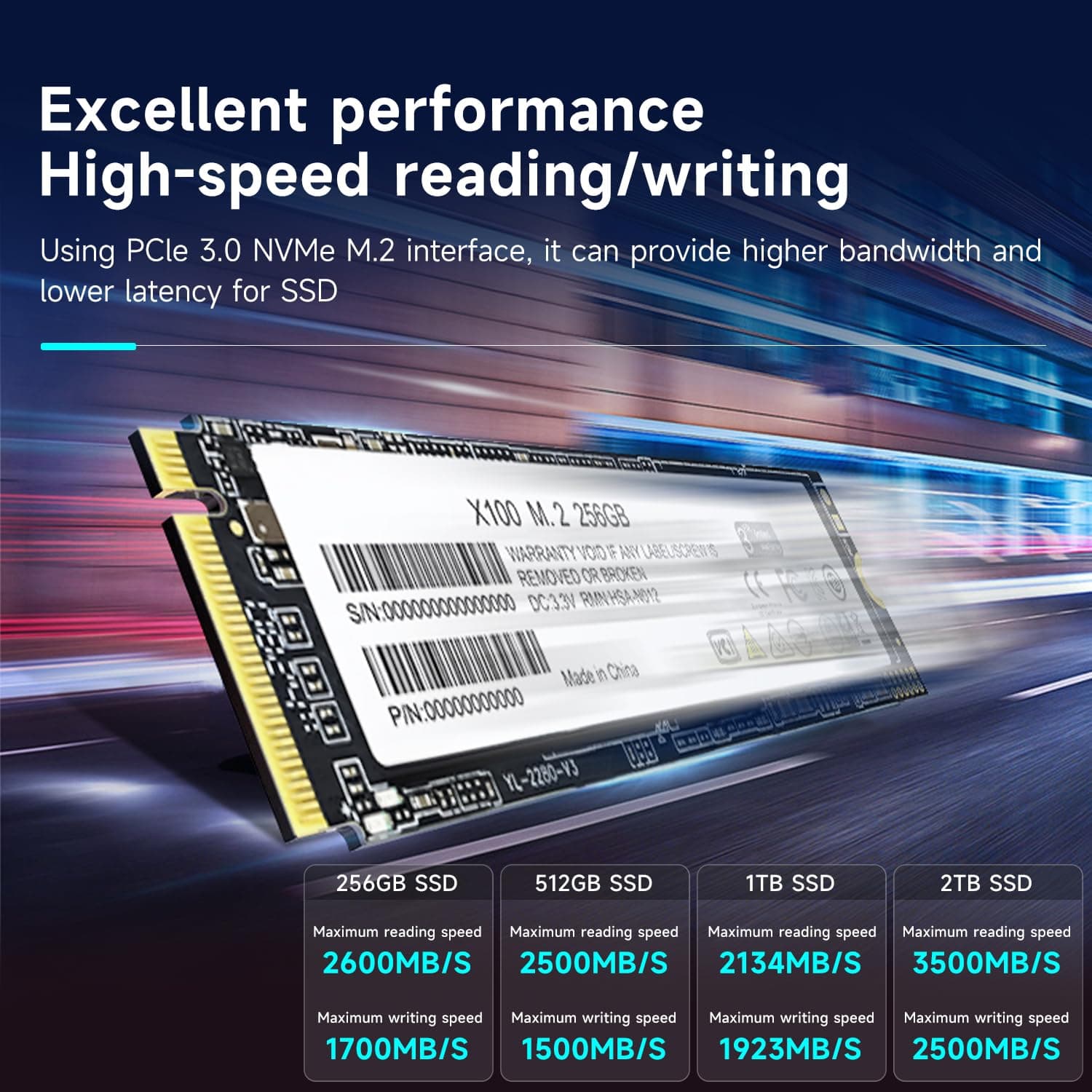 Yahboom 2TB SSD, PCIe Gen3 NVMe M.2 2280, Up to 3500MB/s, for Jetson Orin,RPi,Laptop,PC,Handheld Gaming Consoles, Solid State Drive,Only 2TB SSD Bild 5