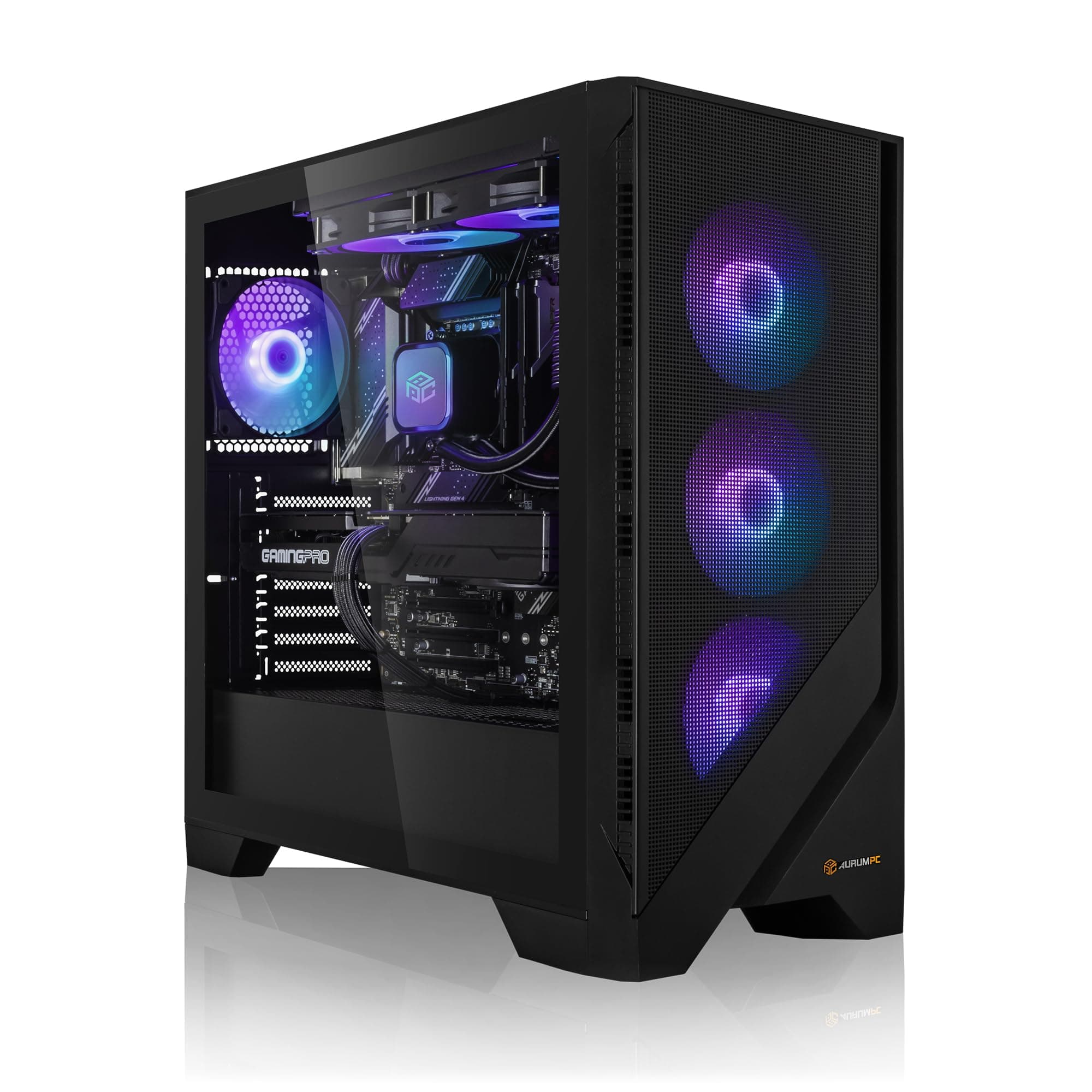 Aurum Gaming PC Ryzen 7 9800X3D • KEIN Betriebssystem • GeForce RTX5070 12GB • 32GB DDR5 • 1000GB M.2 SSD • Wasserkühlung • WLAN • Gamer PC Computer Gaming Rechner R7 9800X3D+RTX5070 12G+32GB DDR5 RAM+1TB SSD